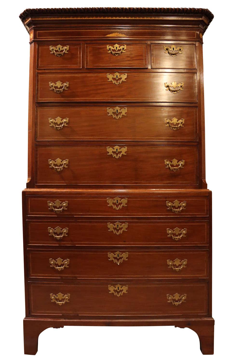 George III Mahogany Chest on Chest (1 of 5)