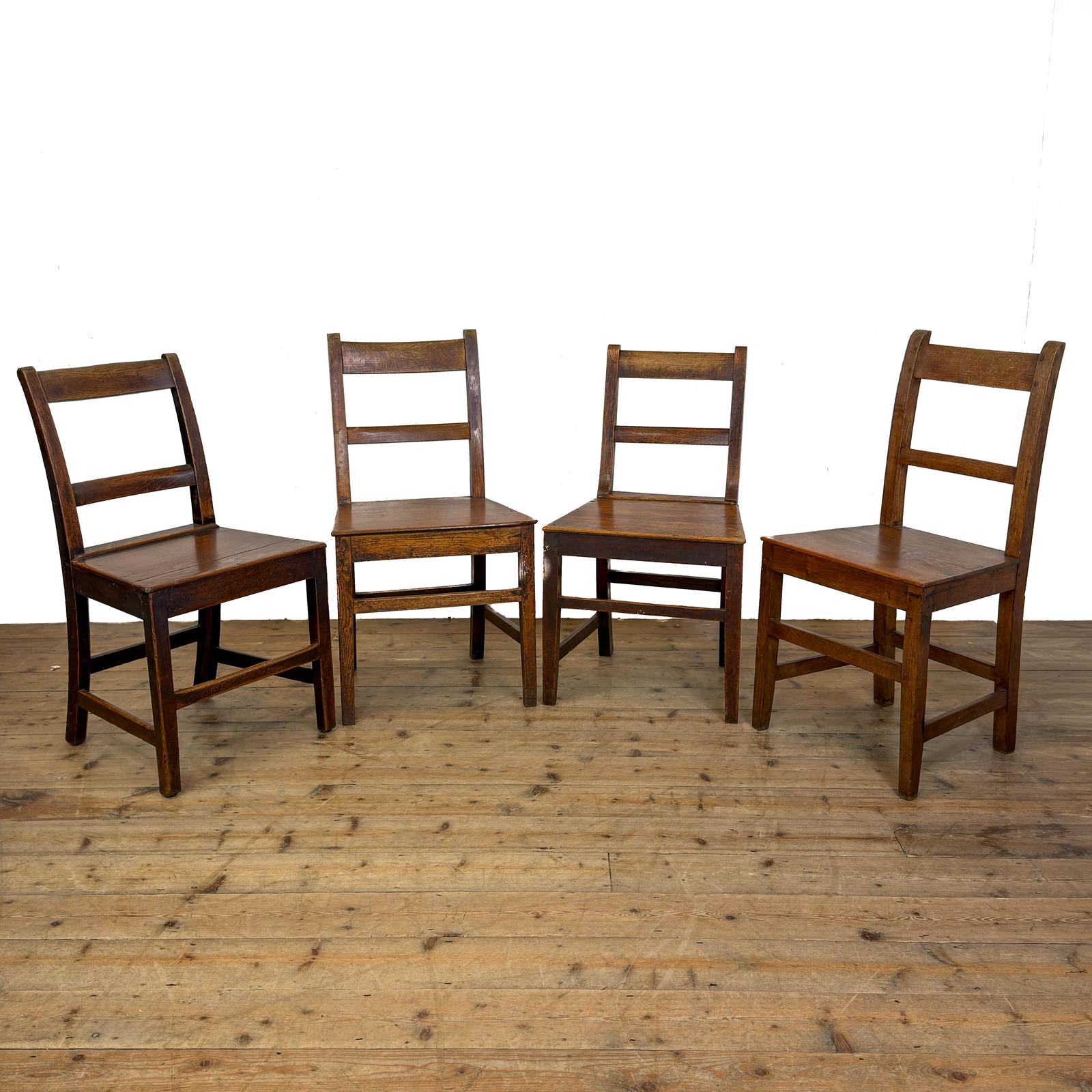 Antique Harlequin Set of Four Welsh Oak Chairs (1 of 9) Antique Harlequin Set of Four Welsh Oak Chairs (1 of 9)