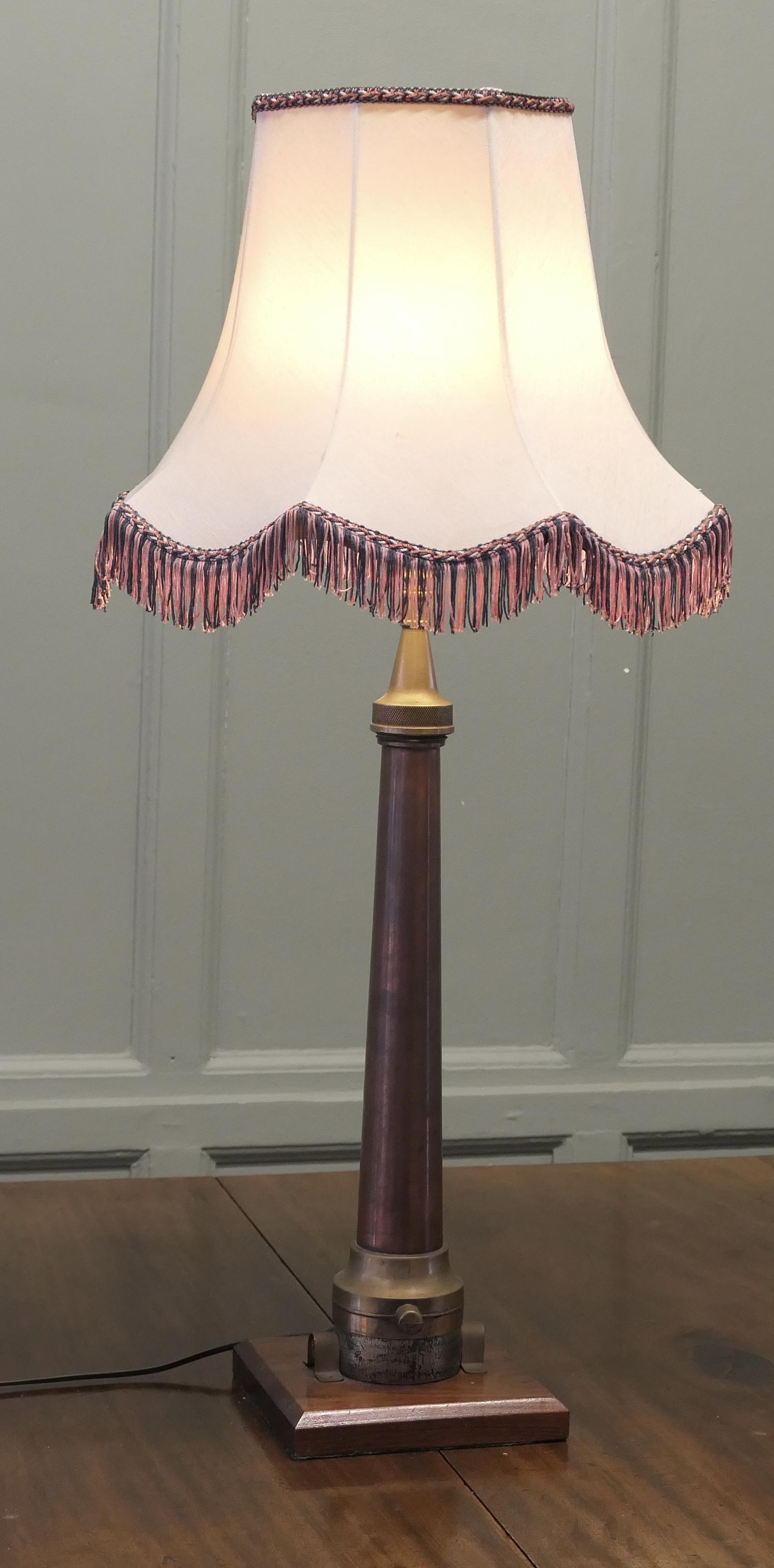 Tall Fire Hose Copper & Brass Table Lamp (1 of 6)