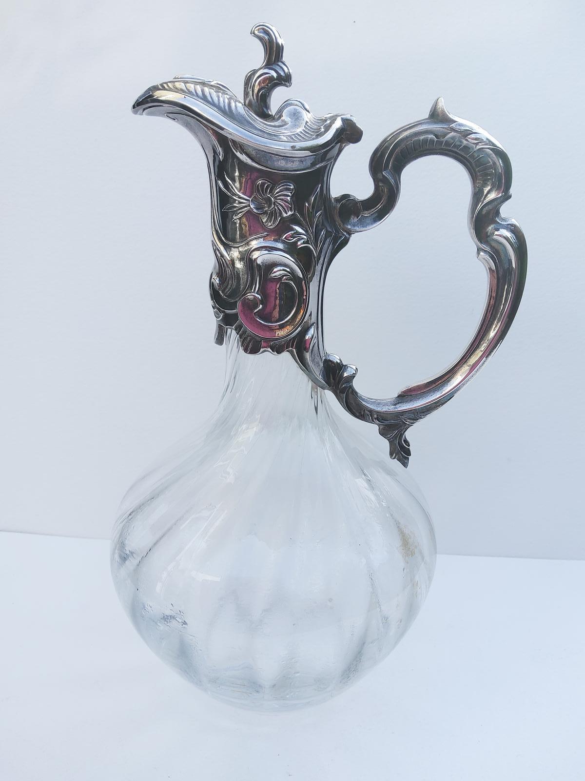 Victorian Silver Plate and Glass Claret Jug (1 of 7)