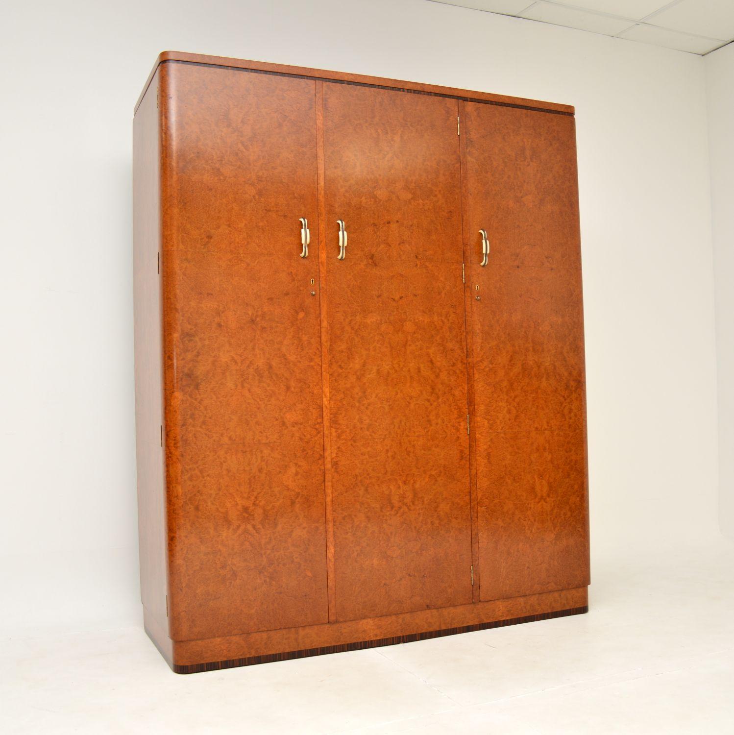 1930s Art Deco Period Burr Walnut Wardrobe (1 of 10) 1930s Art Deco Period Burr Walnut Wardrobe (1 of 10)