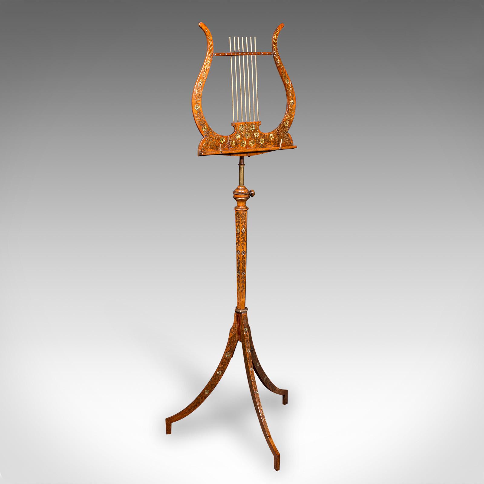 Antique Music Recital Stand, English, Walnut, Adjustable - Regency c.1820 (1 of 10)