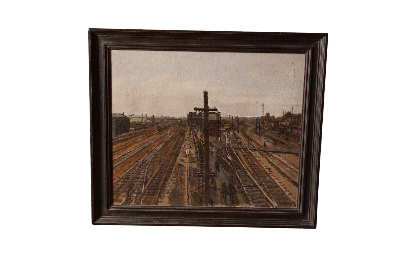 Ken Howard R.A., Red Light at Willesden Junction, Oil on Canvas (1 of 3) Ken Howard R.A., Red Light at Willesden Junction, Oil on Canvas (1 of 3)