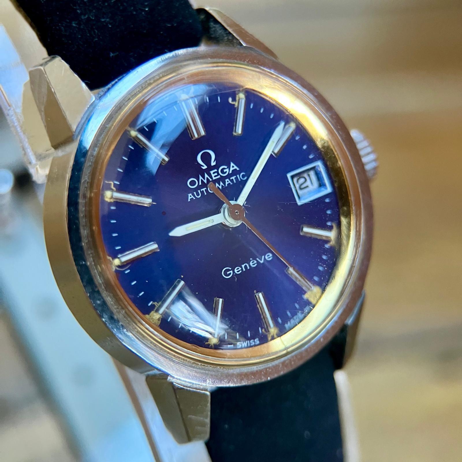 Omega Genève Automatic Ladies Watch | Aubergine Sunburst Dial | 1973 (1 of 13) Omega Genève Automatic Ladies Watch | Aubergine Sunburst Dial | 1973 (1 of 13)