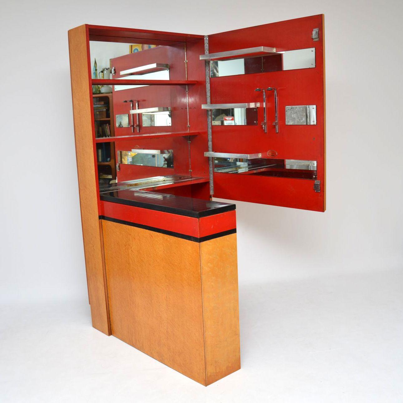 1930’s Original Art Deco Burr Maple Drinks Cabinet / Bar (1 of 11) 1930’s Original Art Deco Burr Maple Drinks Cabinet / Bar (1 of 11)