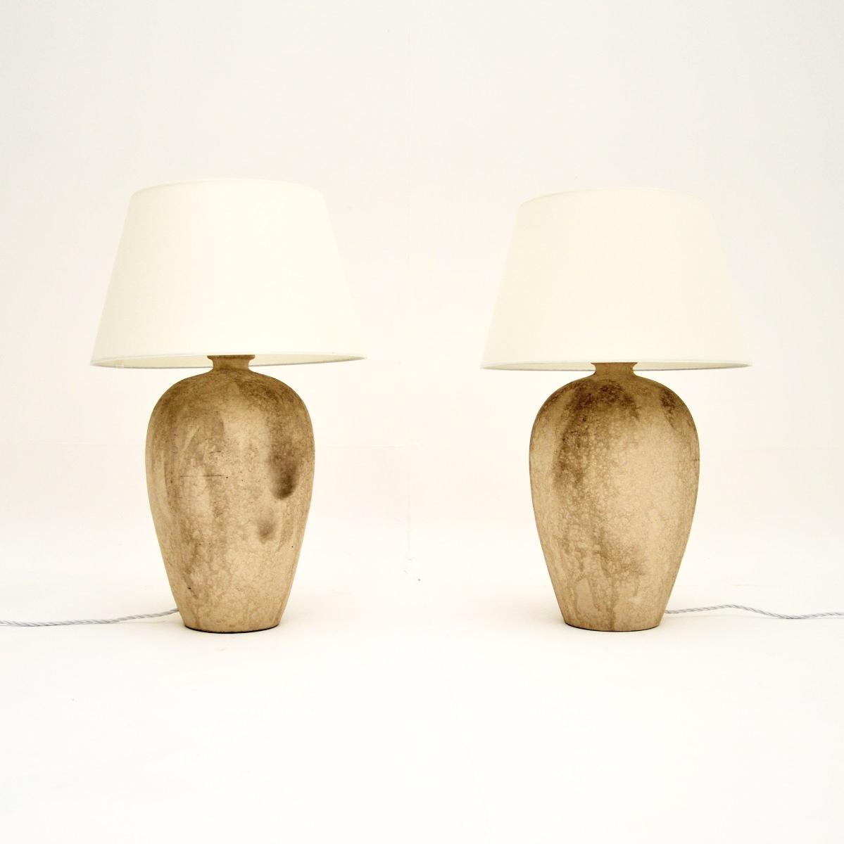 Pair of Vintage Terracotta Table Lamps (1 of 6)
