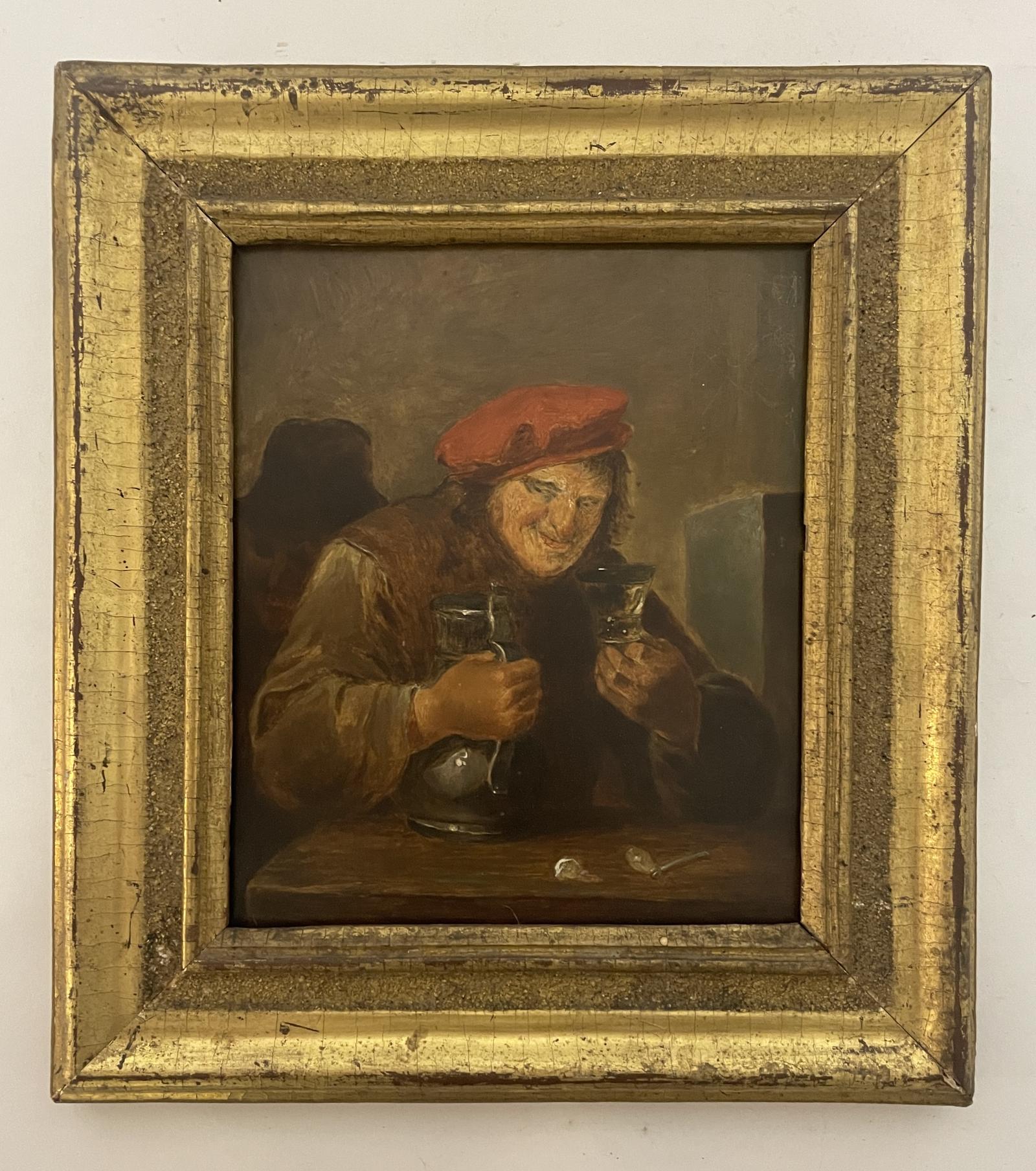 Flemish School Oil on Panel Tavern Scene (1 of 12) Flemish School Oil on Panel Tavern Scene (1 of 12)