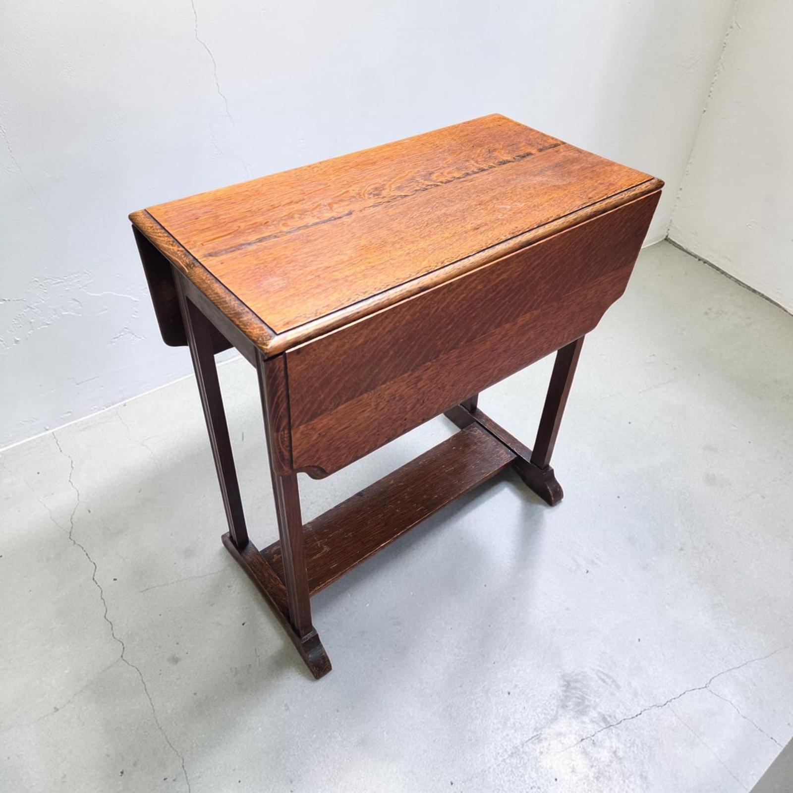 Antique Oak Drop Leaf Side Table / Gateleg Table / C1920 (1 of 11) Antique Oak Drop Leaf Side Table / Gateleg Table / C1920 (1 of 11)