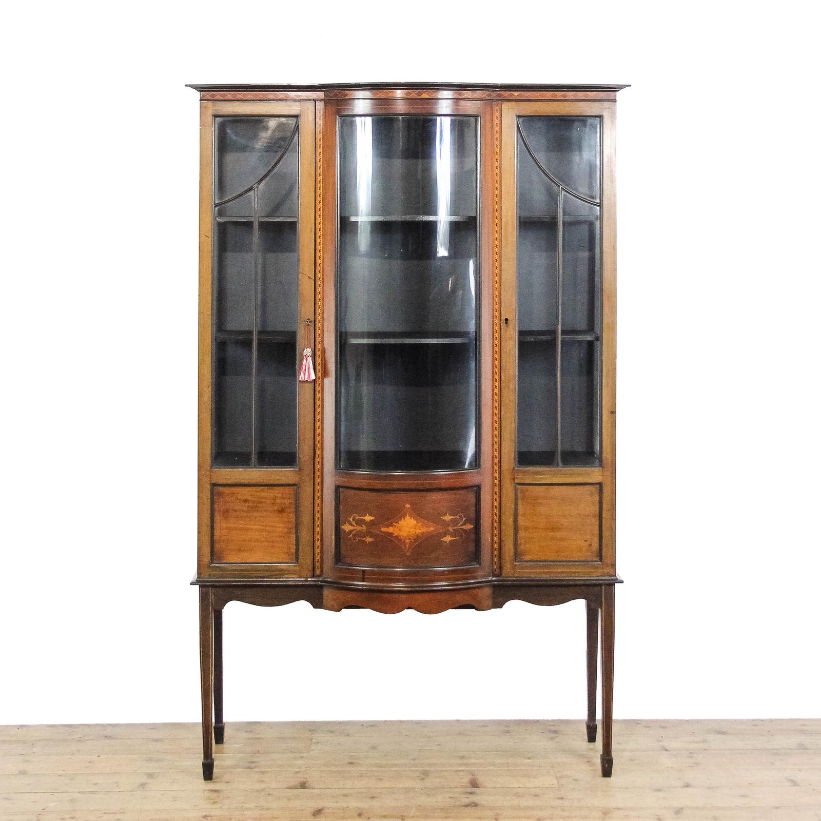 Antique Edwardian Mahogany Display Cabinet (1 of 12)