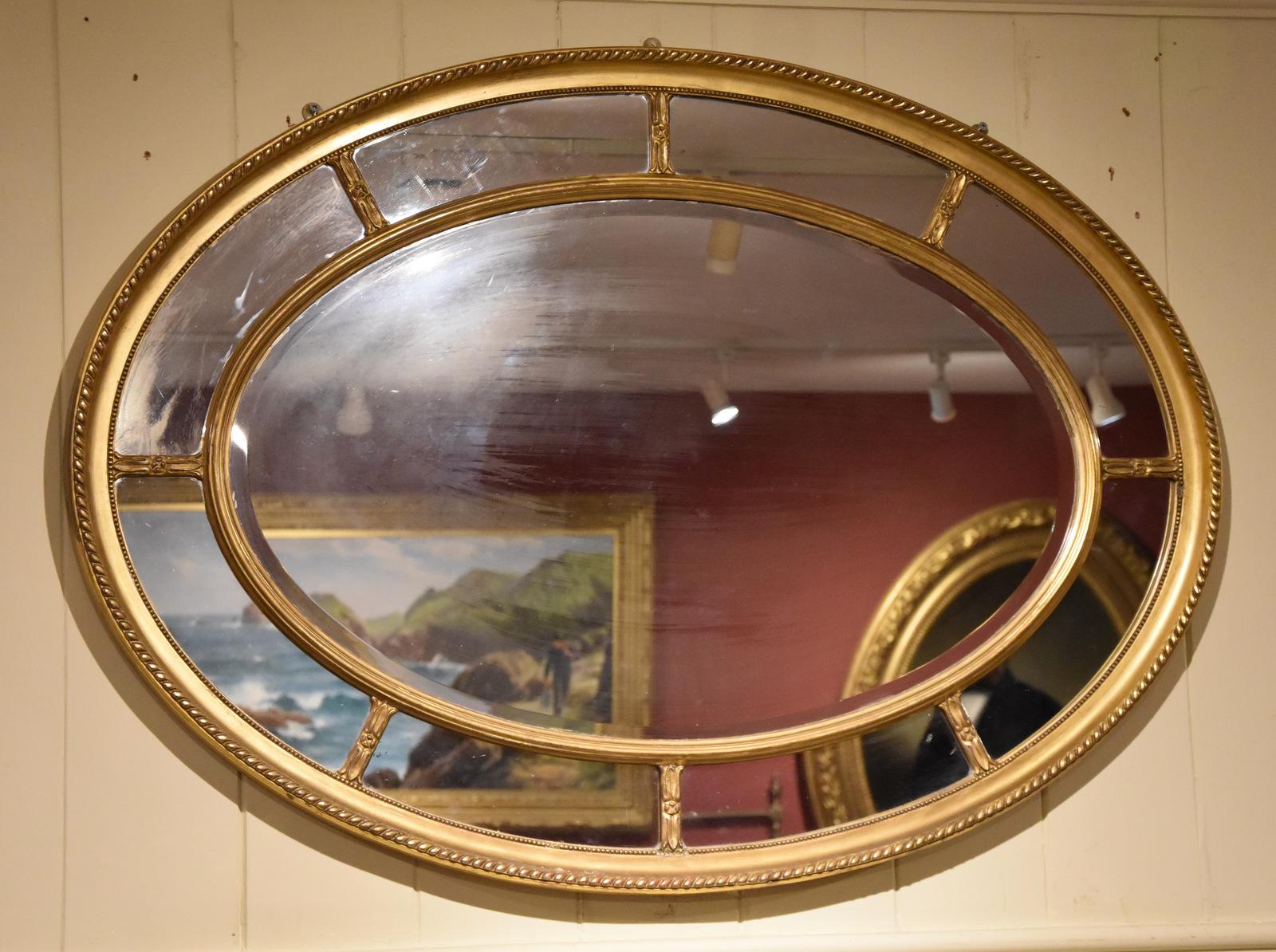Regency Period Giltwood Oval Mirror (1 of 6)