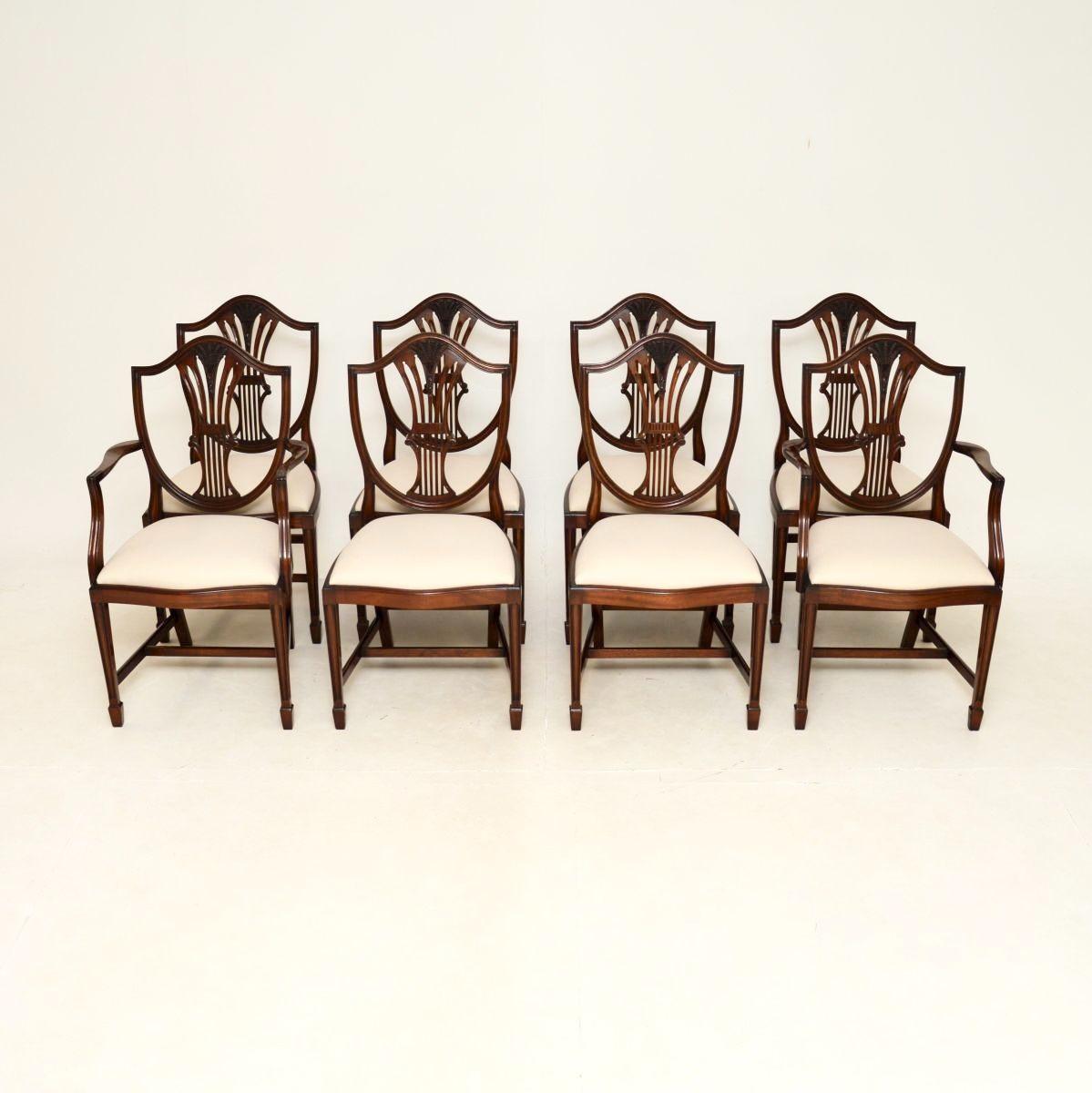 Set of Eight Antique Mahogany Shield Back Dining Chairs (1 of 11) Set of Eight Antique Mahogany Shield Back Dining Chairs (1 of 11)