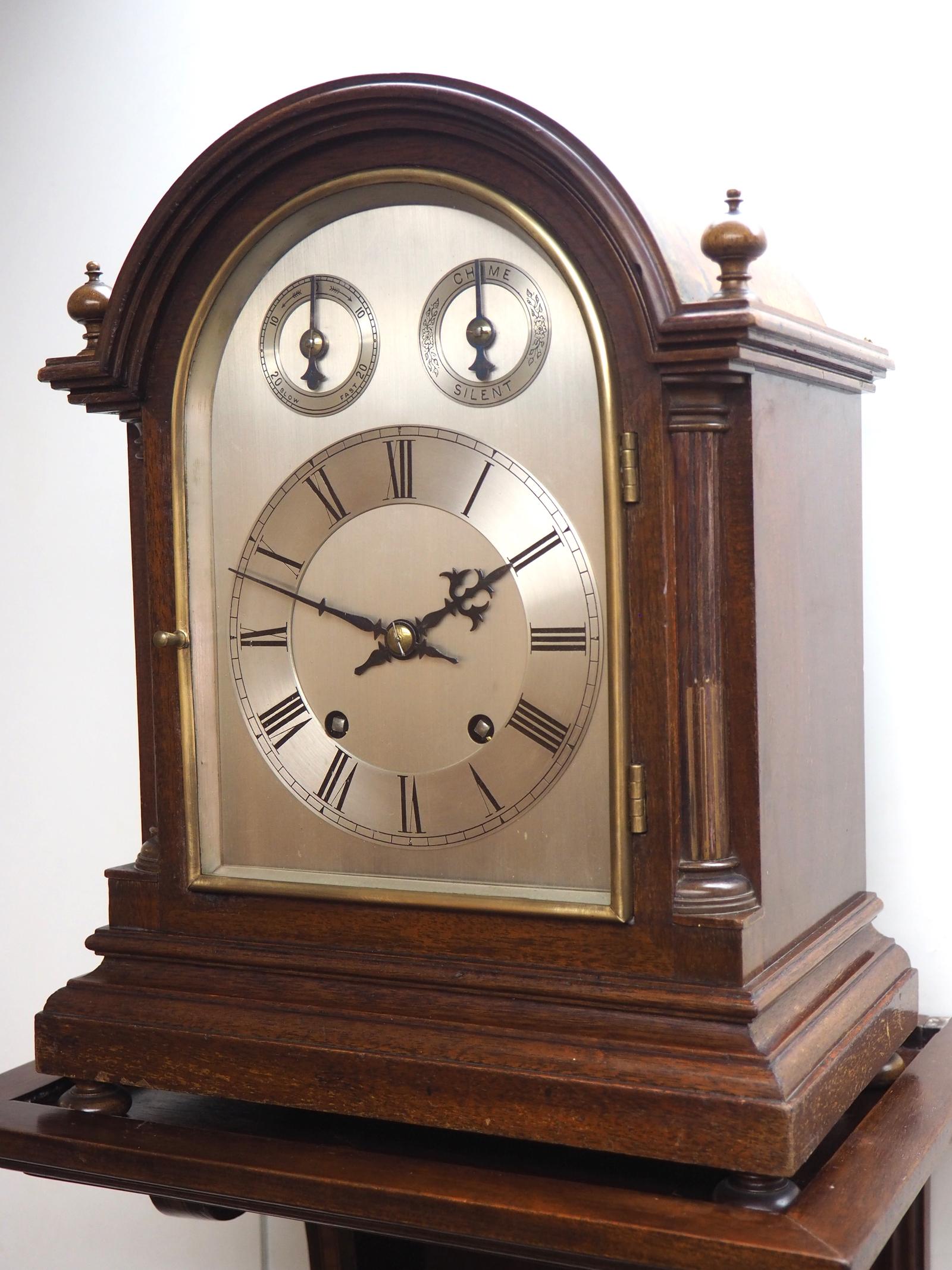 Antique Mahogany 8-day Mantel Clock Quarter Striking Bracket Clock by Hac (1 of 11)