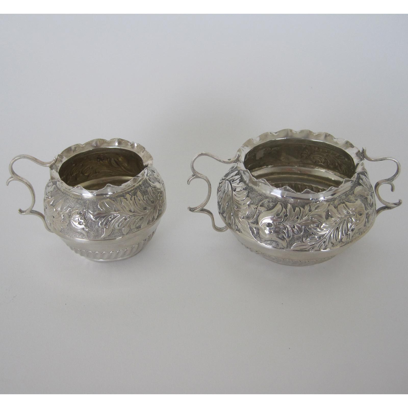 Pair of Victorian Silver Bachelor Size Sugar & Cream (1 of 6)
