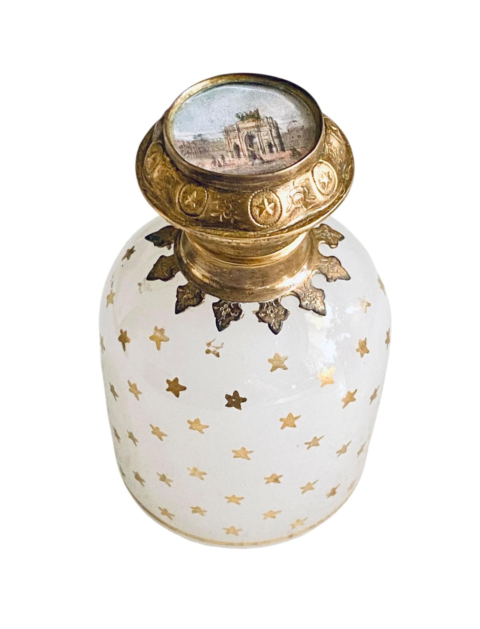 Antique Grand Tour Scent Perfume Bottle Opaline Glass & Eglomise Painting (1 of 10) Antique Grand Tour Scent Perfume Bottle Opaline Glass & Eglomise Painting (1 of 10)