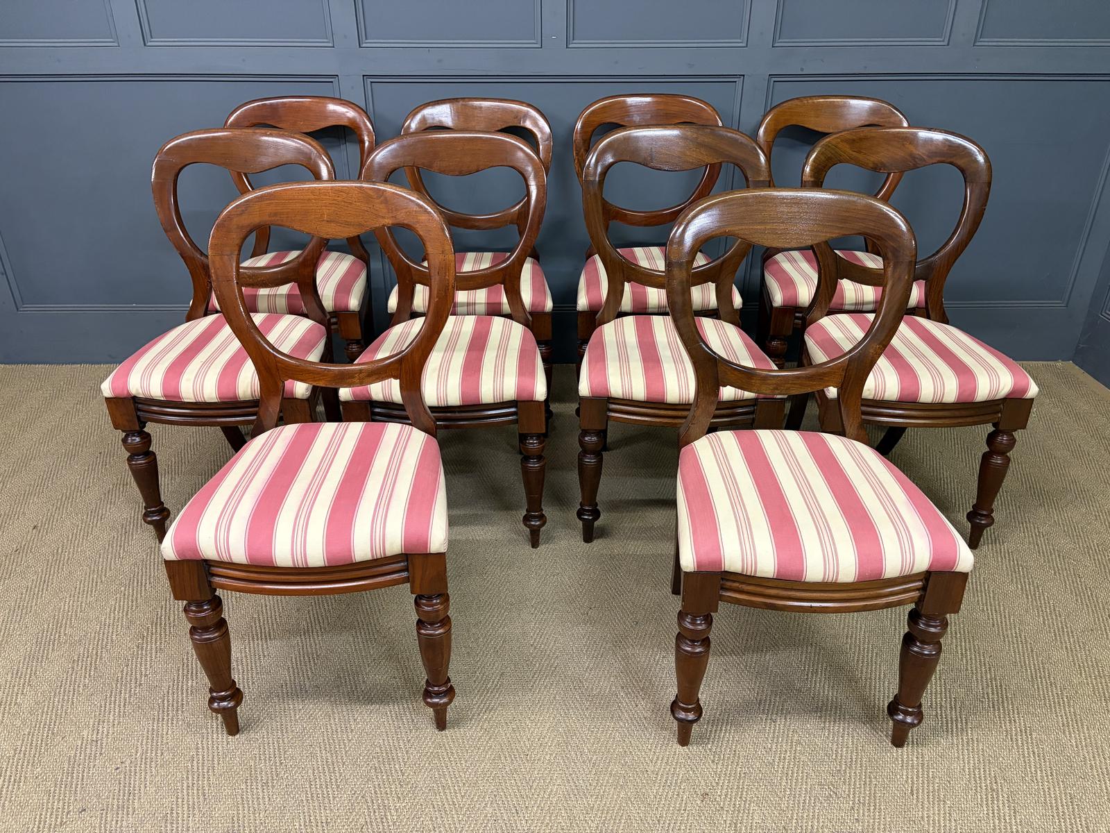Set of 10 Victorian Mahogany Dining Chairs (1 of 11) Set of 10 Victorian Mahogany Dining Chairs (1 of 11)