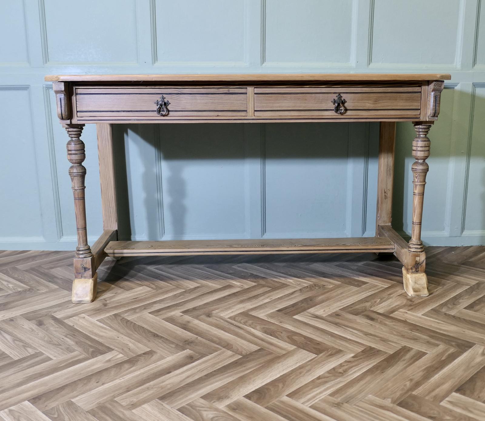 Arts and Crafts Pitch Pine Writing Table (1 of 7)