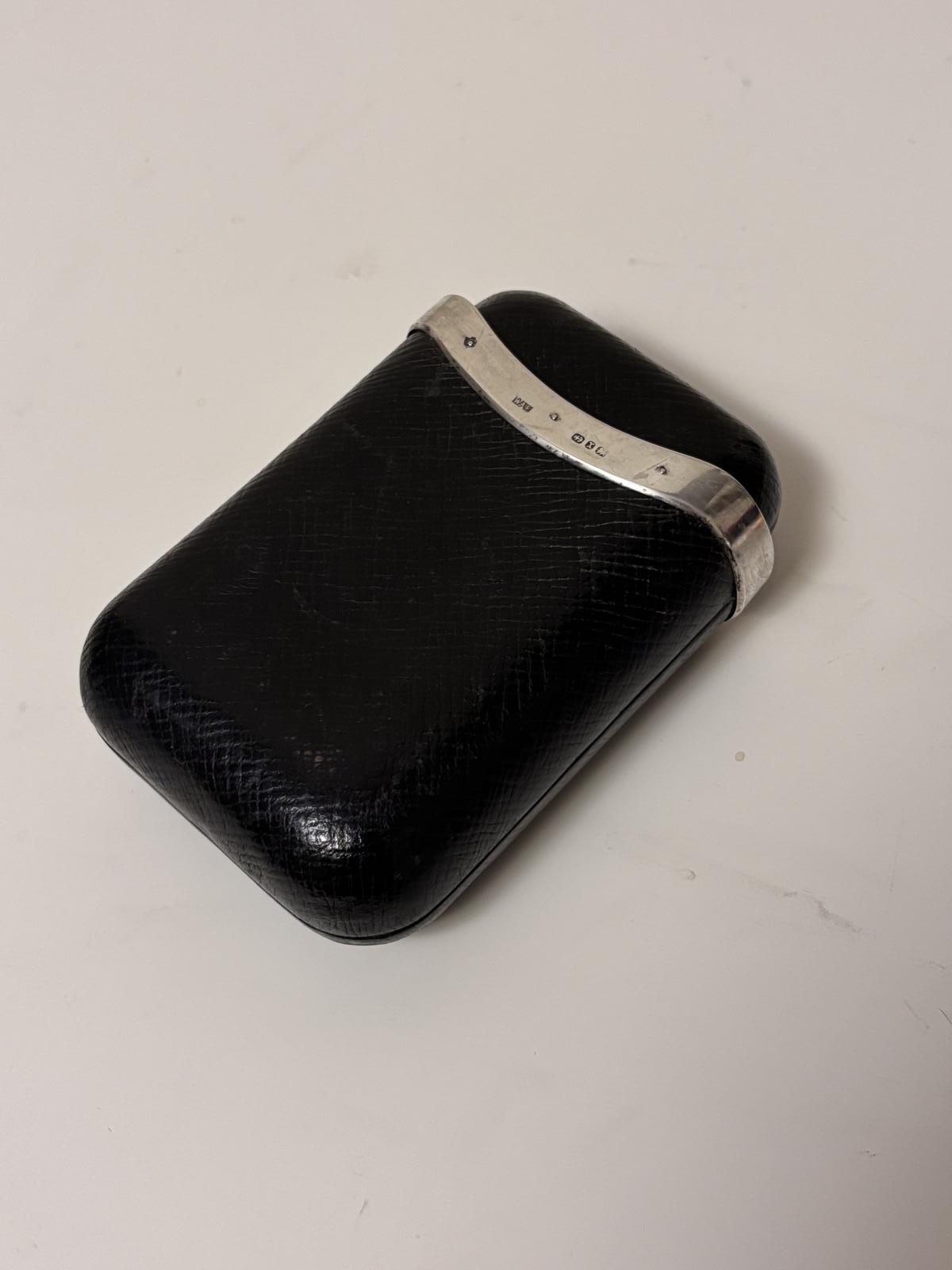 Victorian Sterling Silver & Leather Cigar Case 1897 William Amaziah Ellwick - RARE (1 of 10) Victorian Sterling Silver & Leather Cigar Case 1897 William Amaziah Ellwick - RARE (1 of 10)