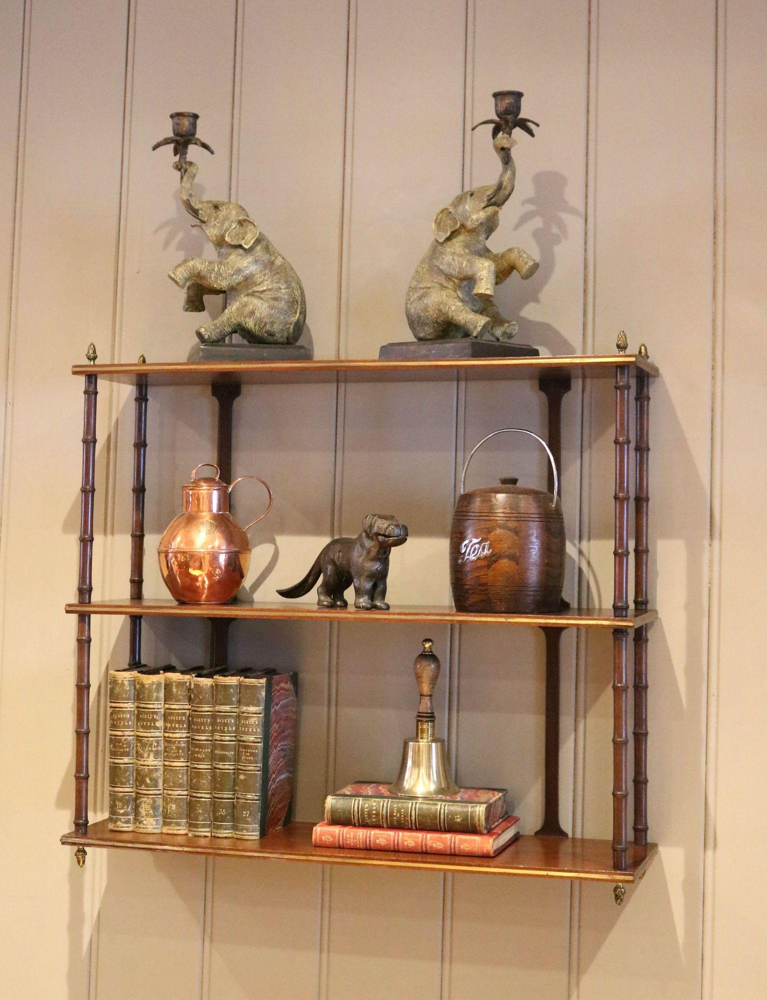 Two Tier Mahogany Wall Shelves (1 of 10) Two Tier Mahogany Wall Shelves (1 of 10)