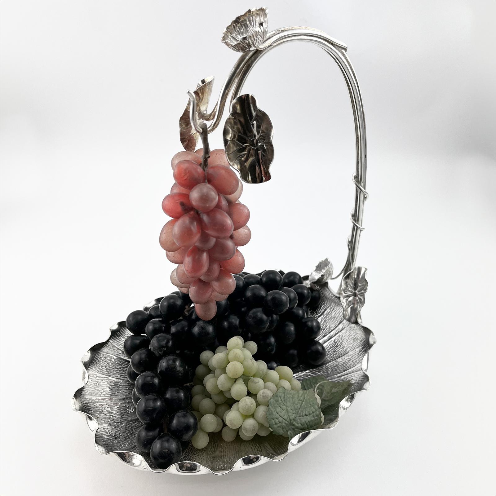 Late Victorian Silver Plated Grape Stand in Rustic Form (1 of 8) Late Victorian Silver Plated Grape Stand in Rustic Form (1 of 8)