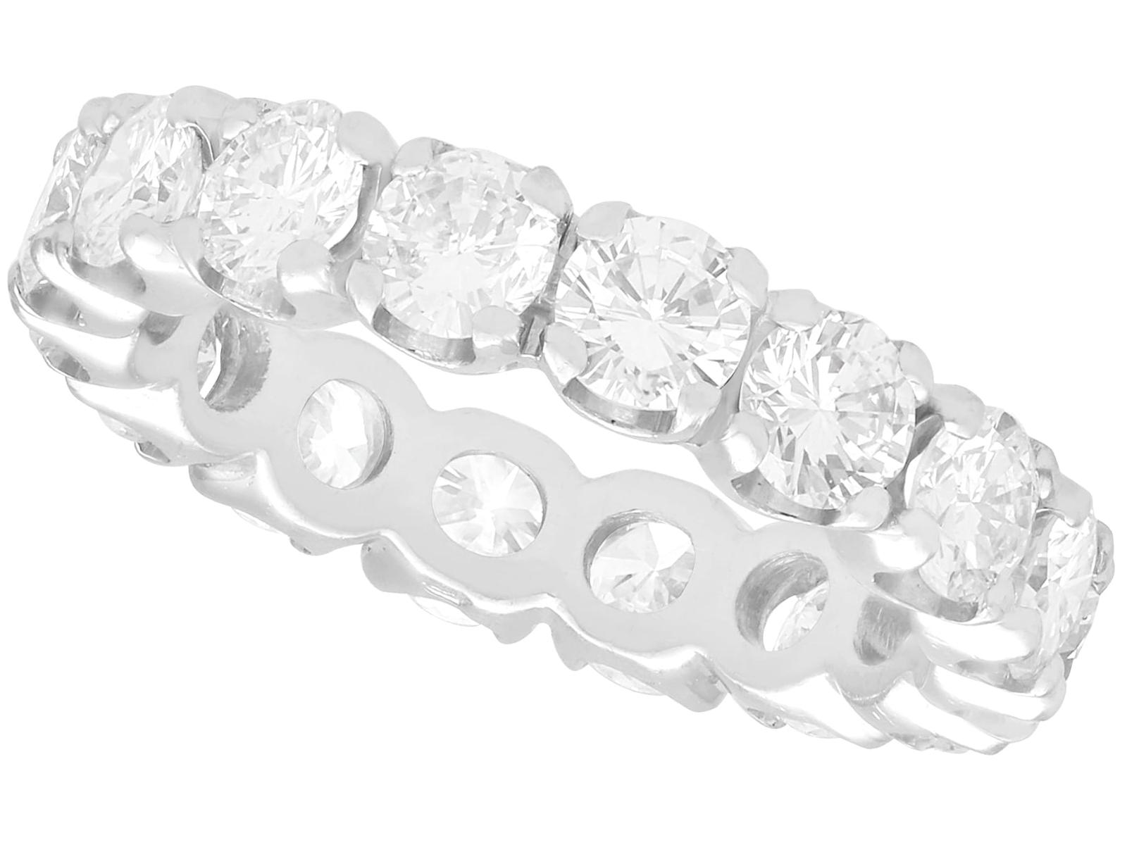 Vintage 2.88ct Diamond & 18ct White Gold Full Eternity Ring c.1980 (1 of 9)