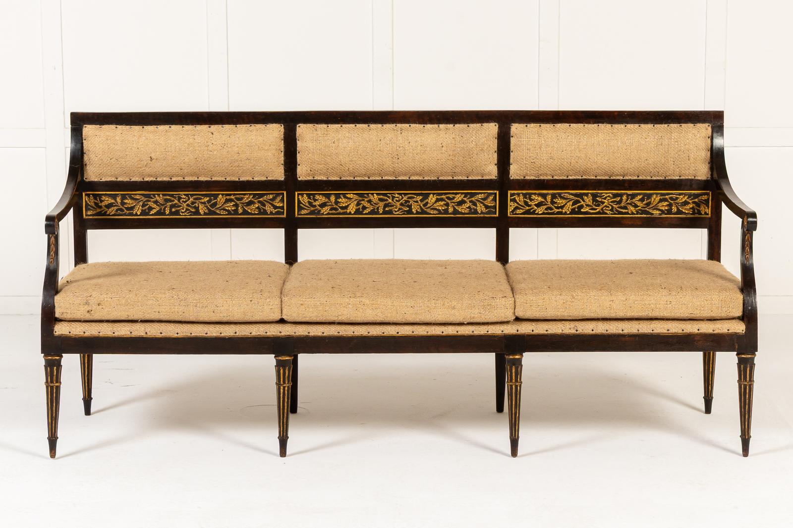 19th Century Italian Painted & Gilt Settee (1 of 9)
