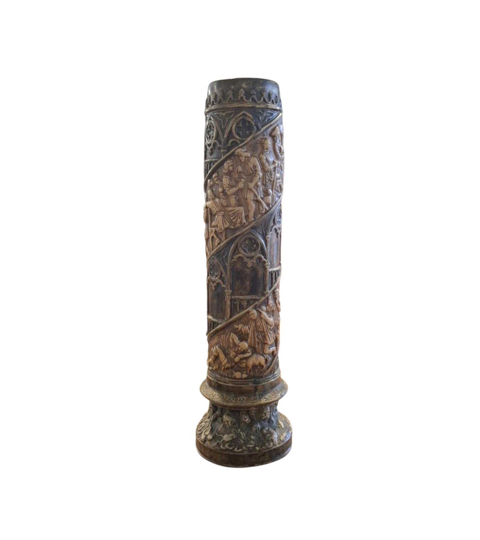 Victorian Unusual Hand Carved Heavy Plaster Candle Holder (1 of 4) Victorian Unusual Hand Carved Heavy Plaster Candle Holder (1 of 4)