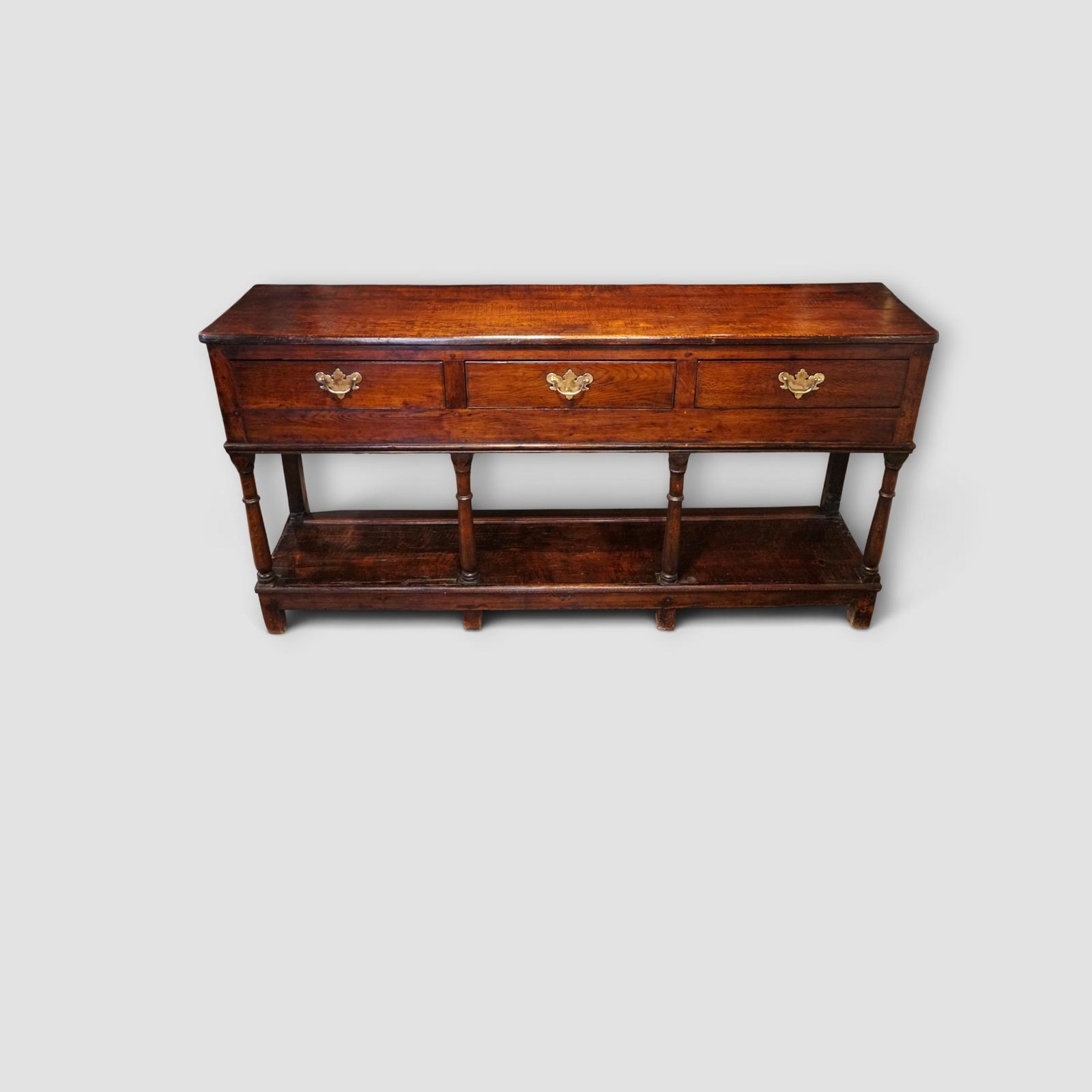 Antique Oak Dresser Base with Potboard – English Country Furniture (1 of 8) Antique Oak Dresser Base with Potboard – English Country Furniture (1 of 8)