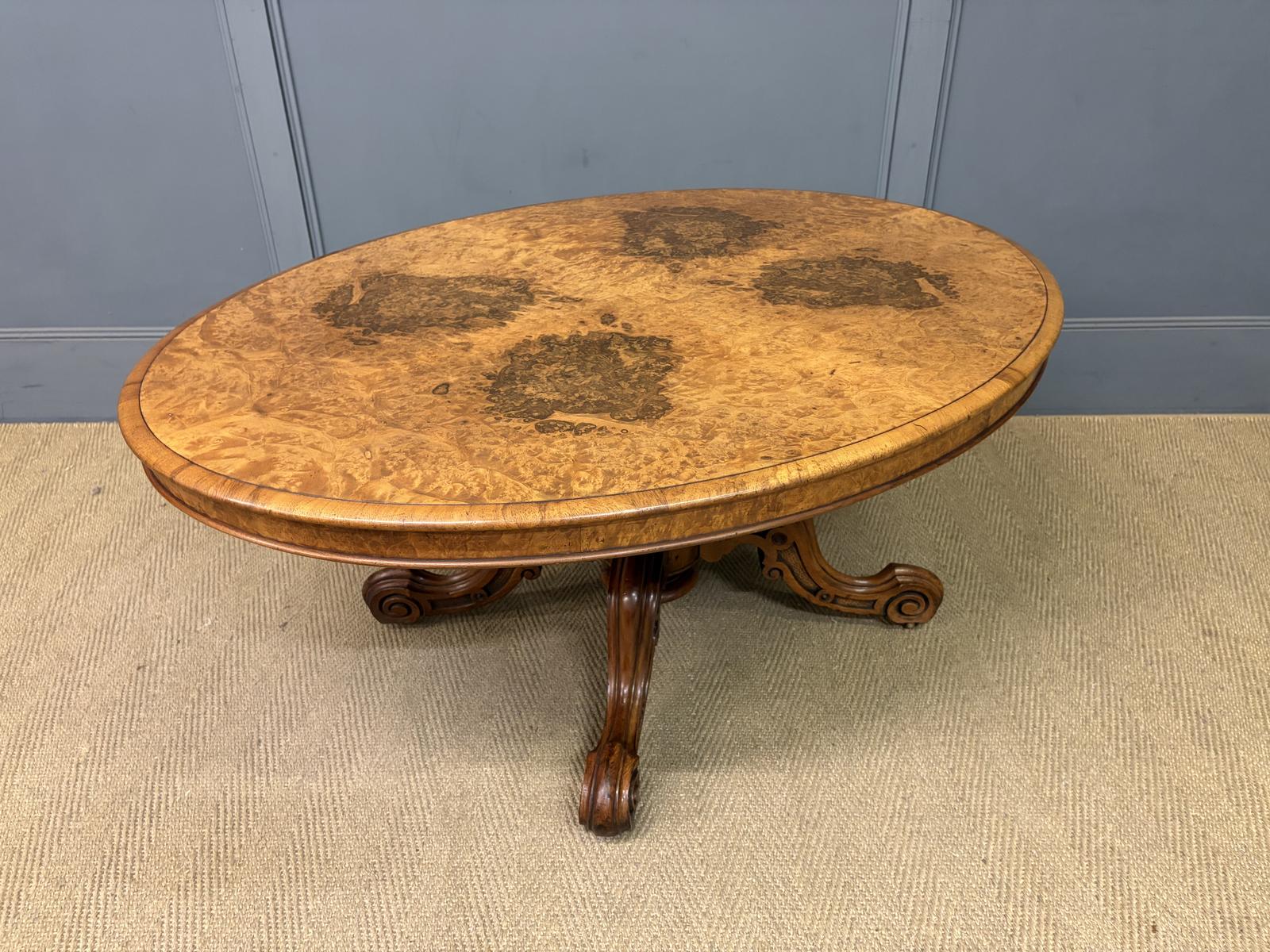Large Sized Victorian Burr Walnut Coffee Table (1 of 14) Large Sized Victorian Burr Walnut Coffee Table (1 of 14)