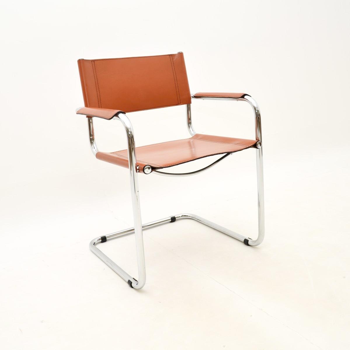 Vintage Leather & Chrome Chair by Mart Stam (1 of 9)