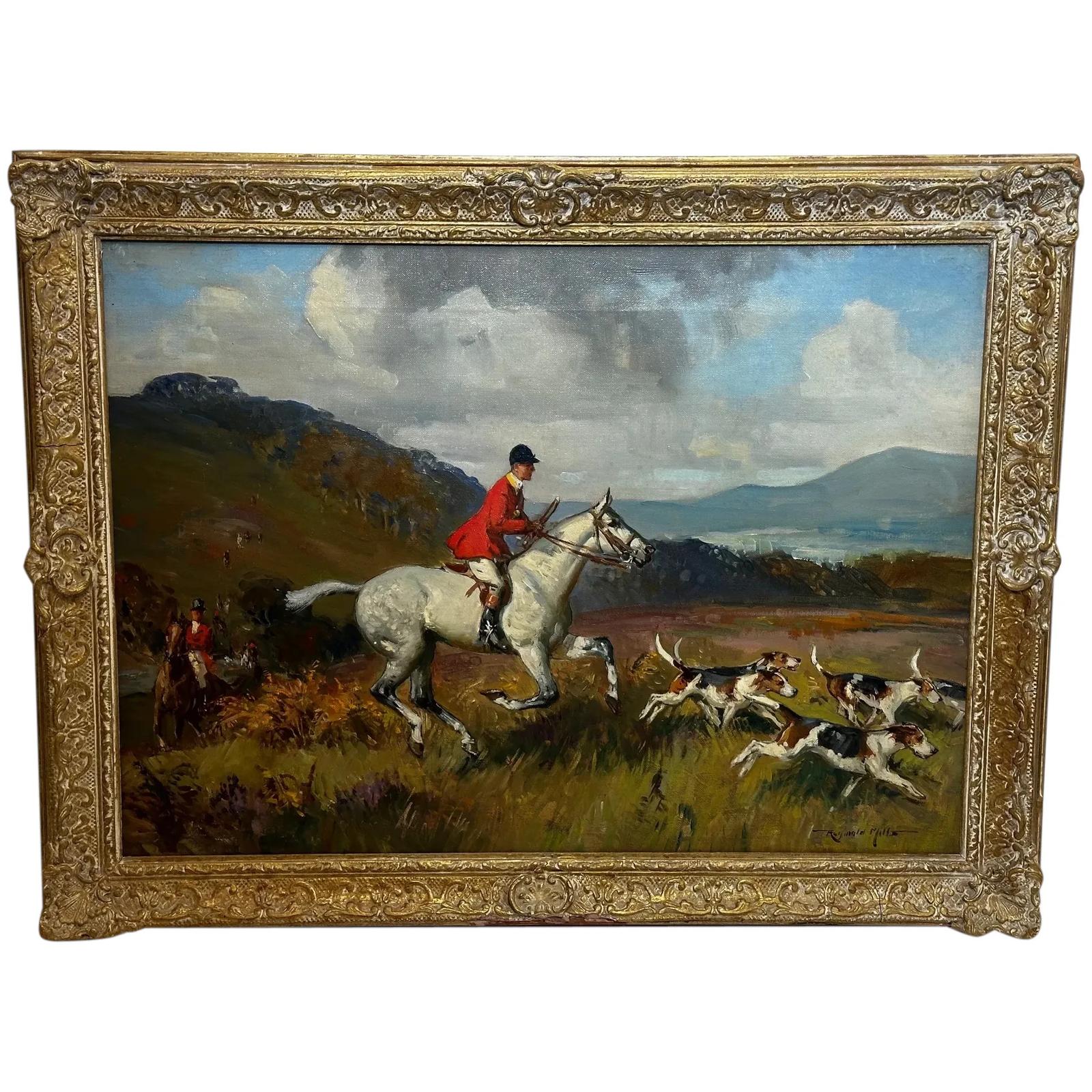 Oil Painting Red Coats Huntsman Grey Horse Foxhound Dogs by Reginald Mills RBA (1 of 52) Oil Painting Red Coats Huntsman Grey Horse Foxhound Dogs by Reginald Mills RBA (1 of 52)