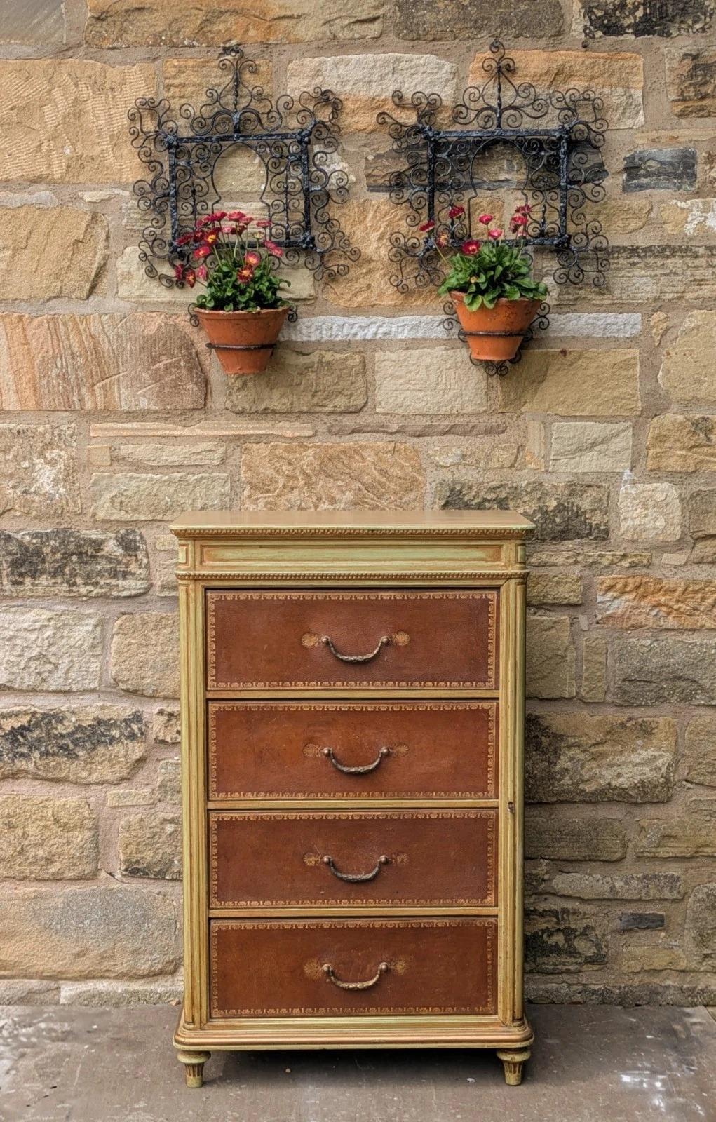 Neat French Chest Leather Drawers (1 of 9) Neat French Chest Leather Drawers (1 of 9)