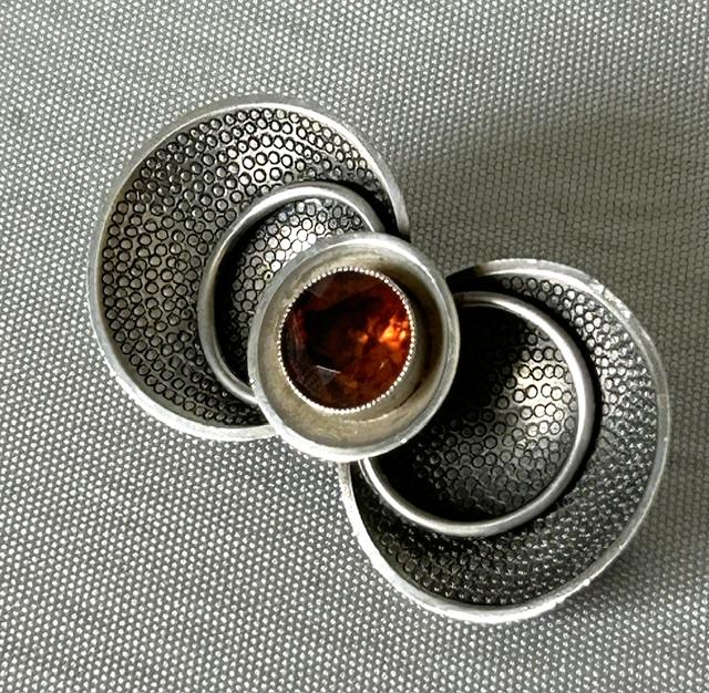German Jugendstil Silver & Orange Topaz Brooch (1 of 6) German Jugendstil Silver & Orange Topaz Brooch (1 of 6)