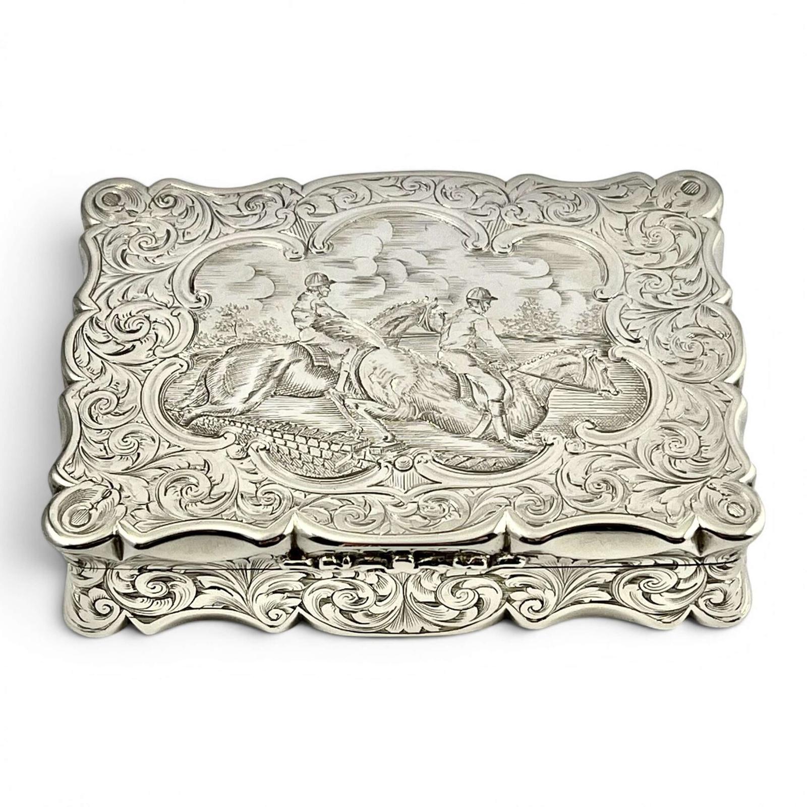 Early Victorian Antique Silver Table Snuff Box - Edward Smith 1854 (1 of 10) Early Victorian Antique Silver Table Snuff Box - Edward Smith 1854 (1 of 10)