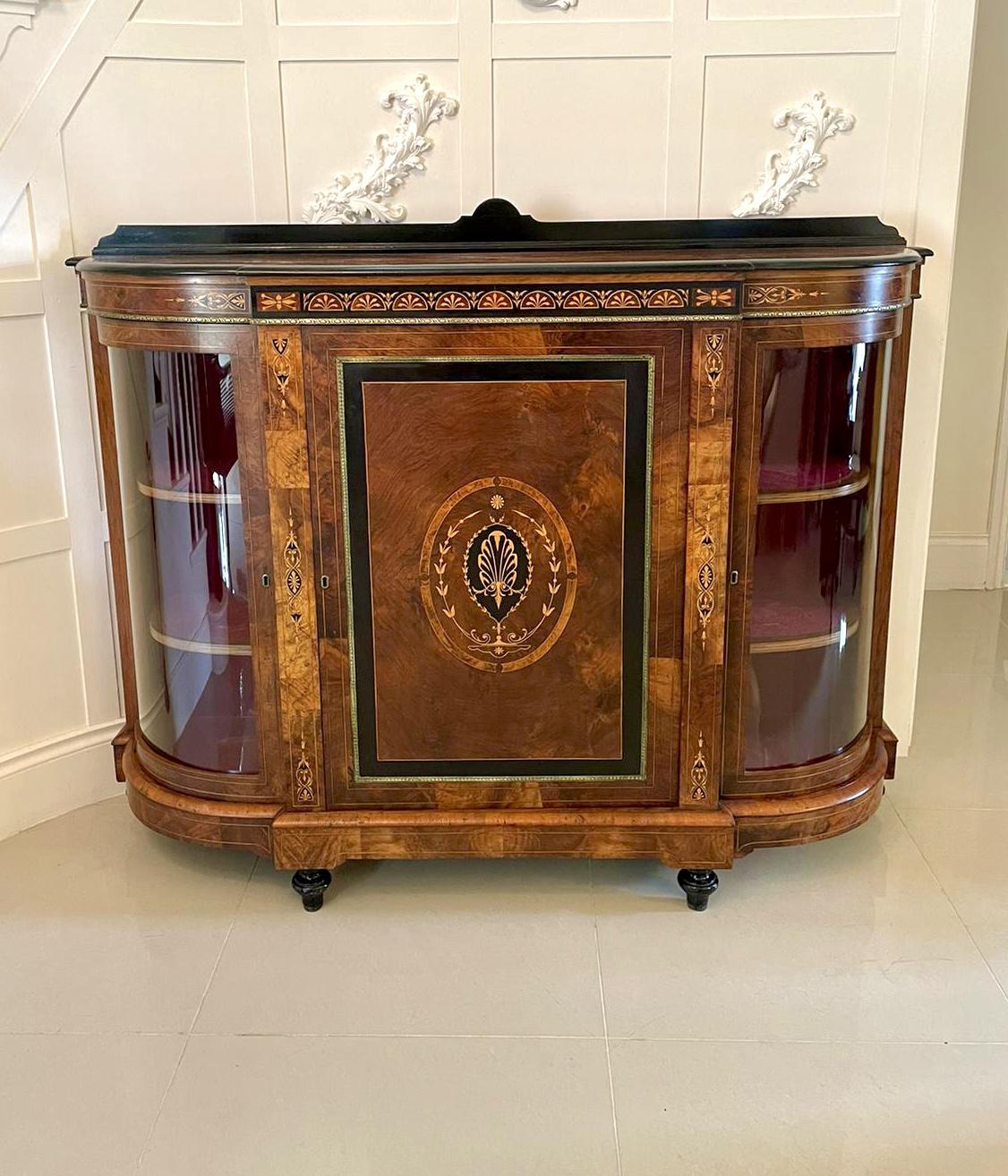Fine Quality Antique Victorian Burr Walnut Inlaid Credenza (1 of 13) Fine Quality Antique Victorian Burr Walnut Inlaid Credenza (1 of 13)