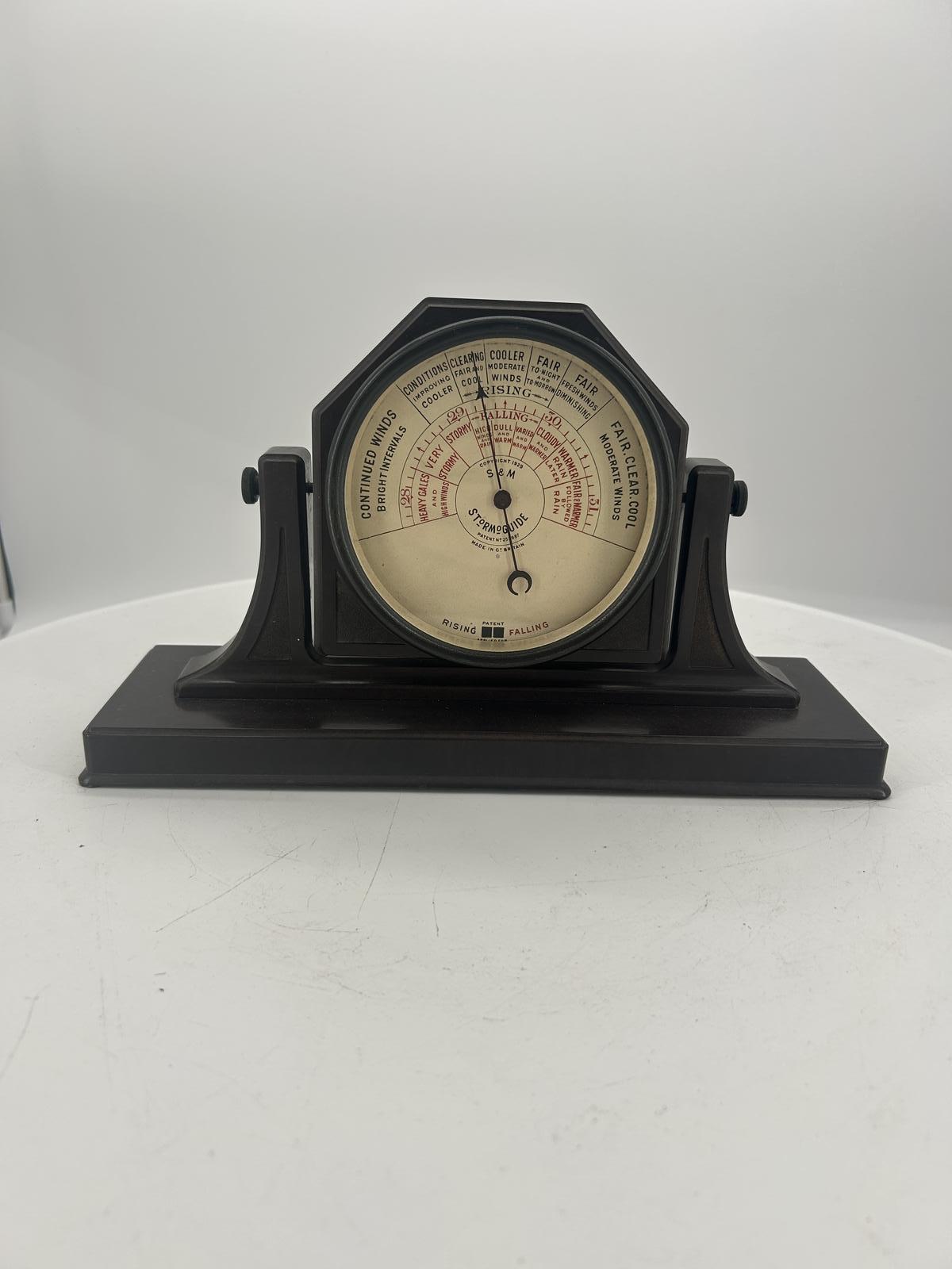 Extraordinary Art Deco Bakelite Desk Barometer ca.1930 (1 of 9)