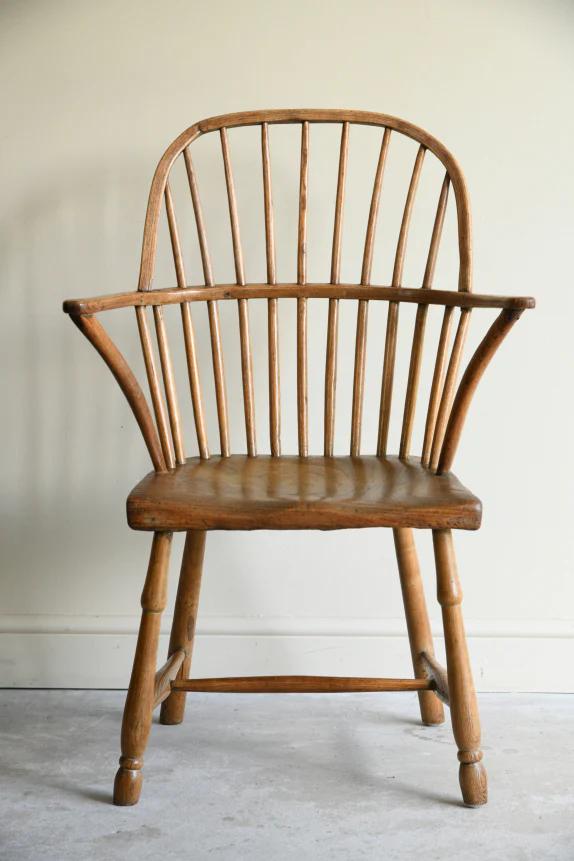 Antique Ash & Elm Vernacular Stick Back Chair (1 of 12)