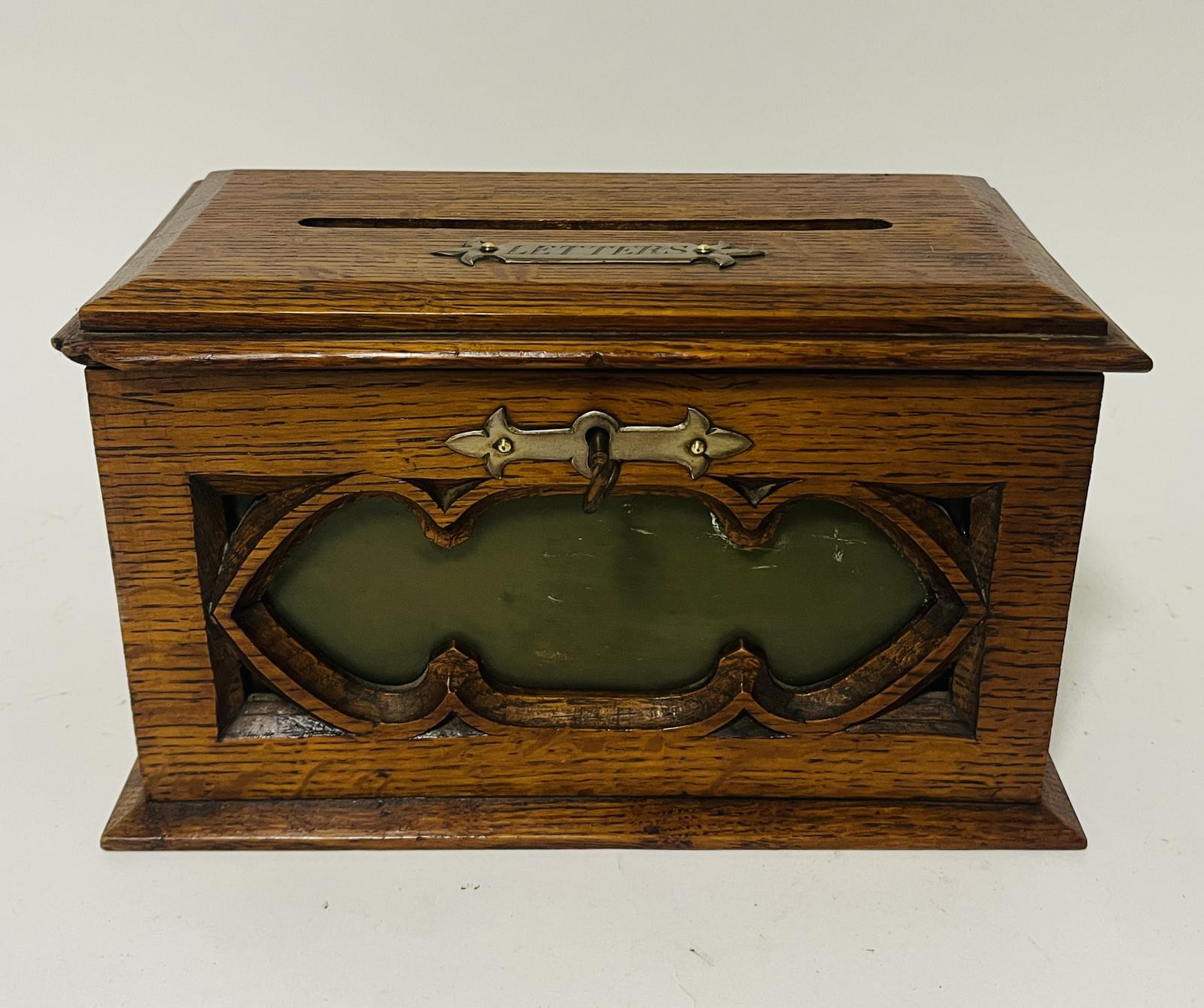 Antique Oak Letter Box (1 of 13)