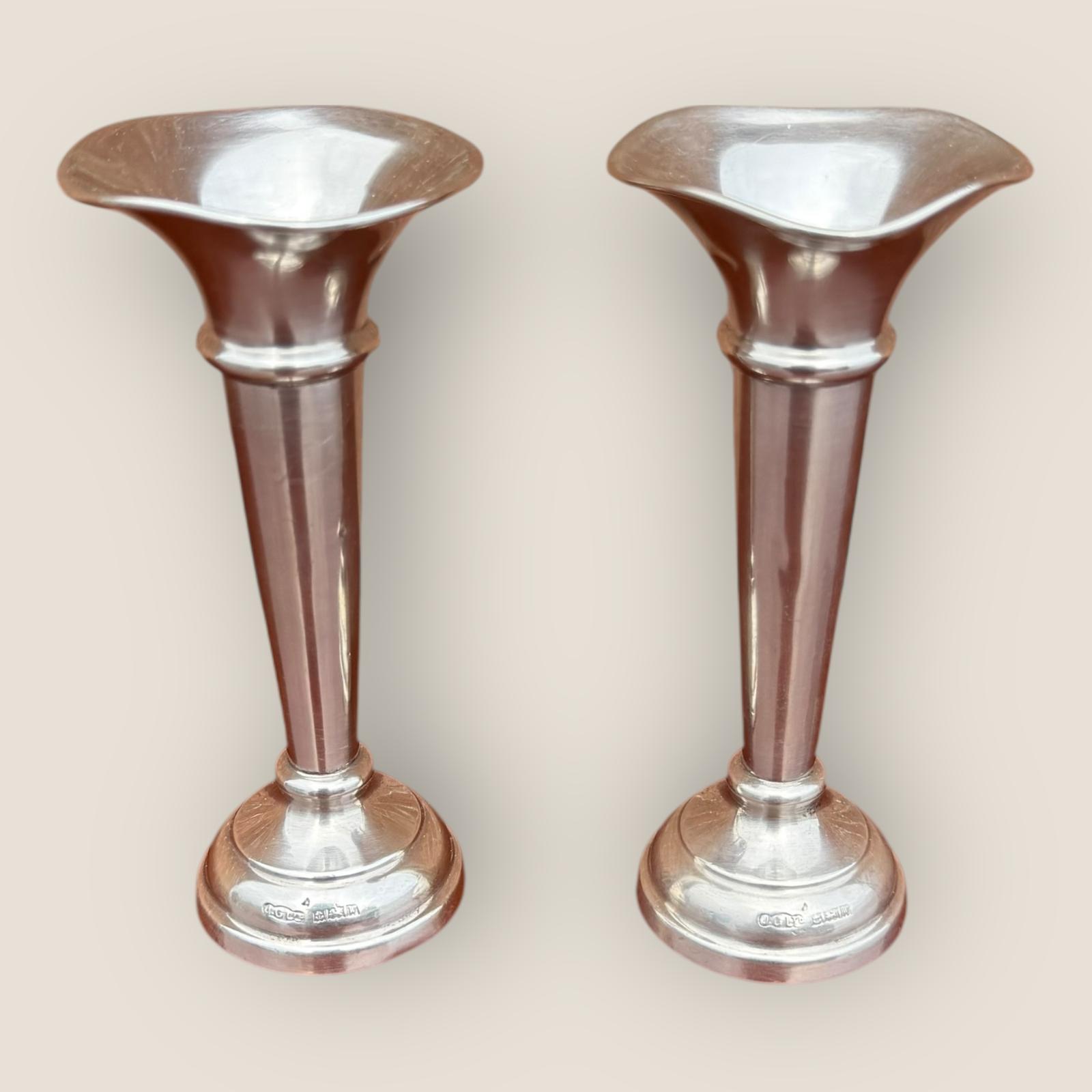 Early 20th Century Pair Of Small Solid Silver Candlesticks (1 of 14)