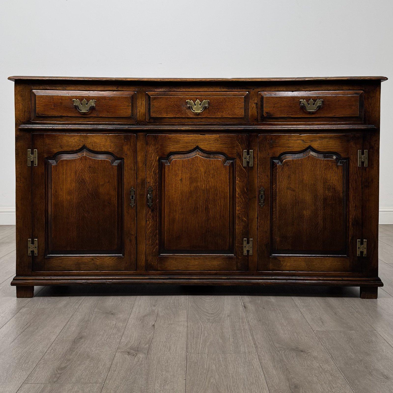 Antique 20th Century Oak Sideboard | Brass Handles | AF-6642 (1 of 12) Antique 20th Century Oak Sideboard | Brass Handles | AF-6642 (1 of 12)