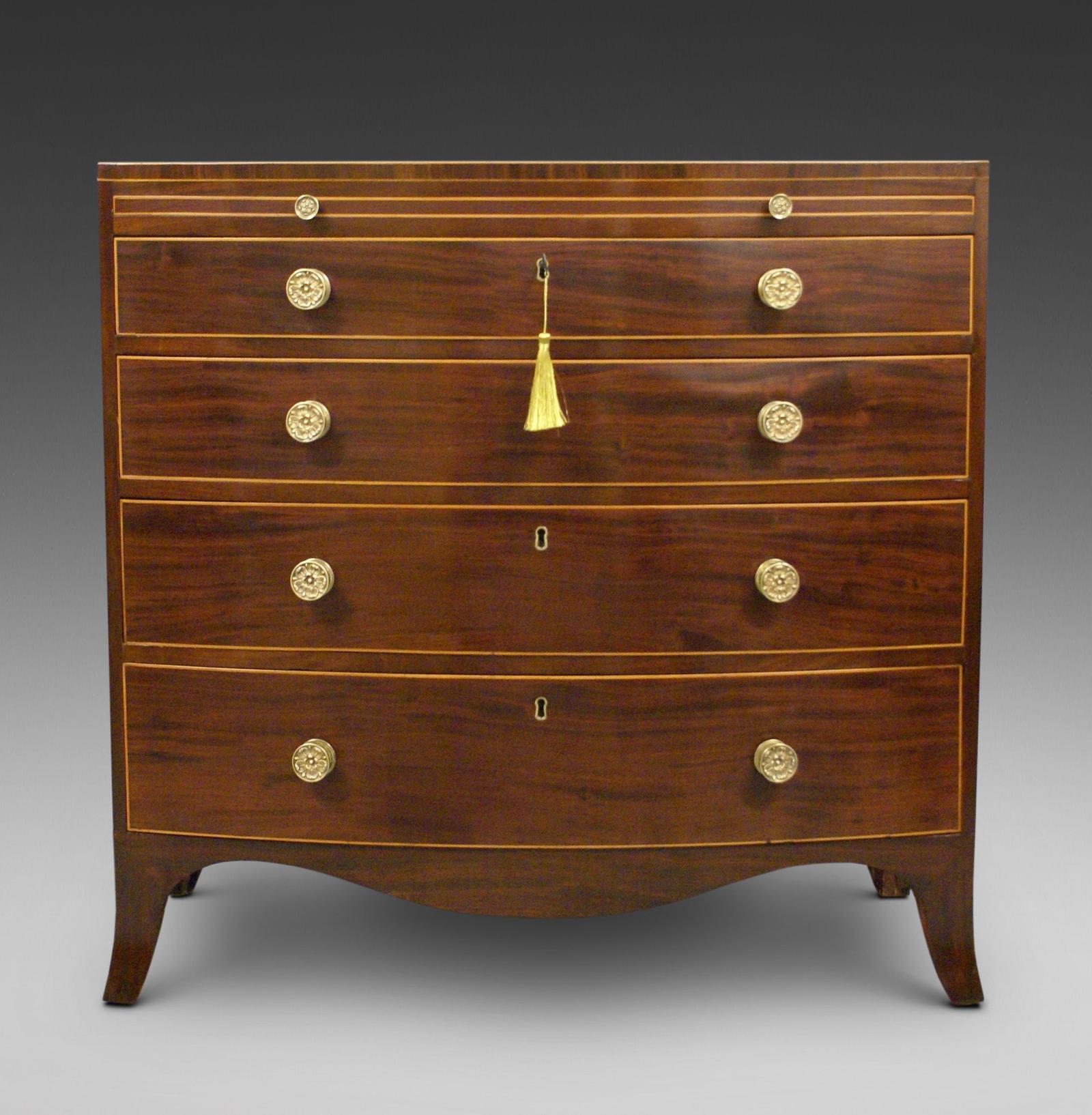 A George IV Mahogany Bow-fronted Chest (1 of 6) A George IV Mahogany Bow-fronted Chest (1 of 6)