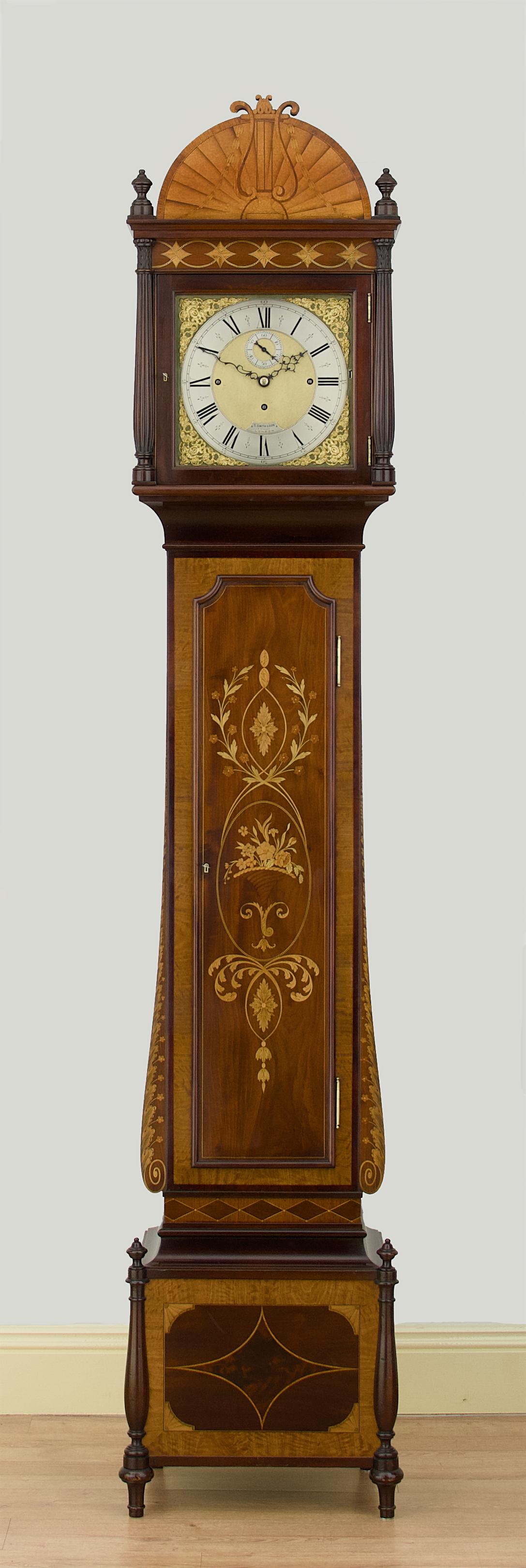 Sheraton Revival, Westminster Chiming Longcase Clock by Smith & Son of London (1 of 20) Sheraton Revival, Westminster Chiming Longcase Clock by Smith & Son of London (1 of 20)