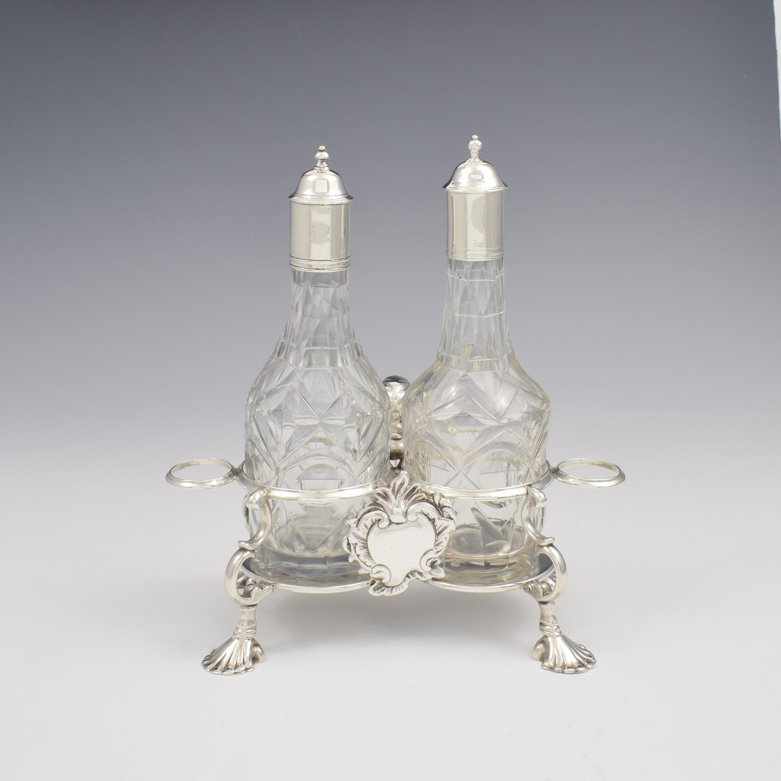 Superb George II Silver Cruet Stand 1757 Jabez Daniell Georgian (1 of 20)