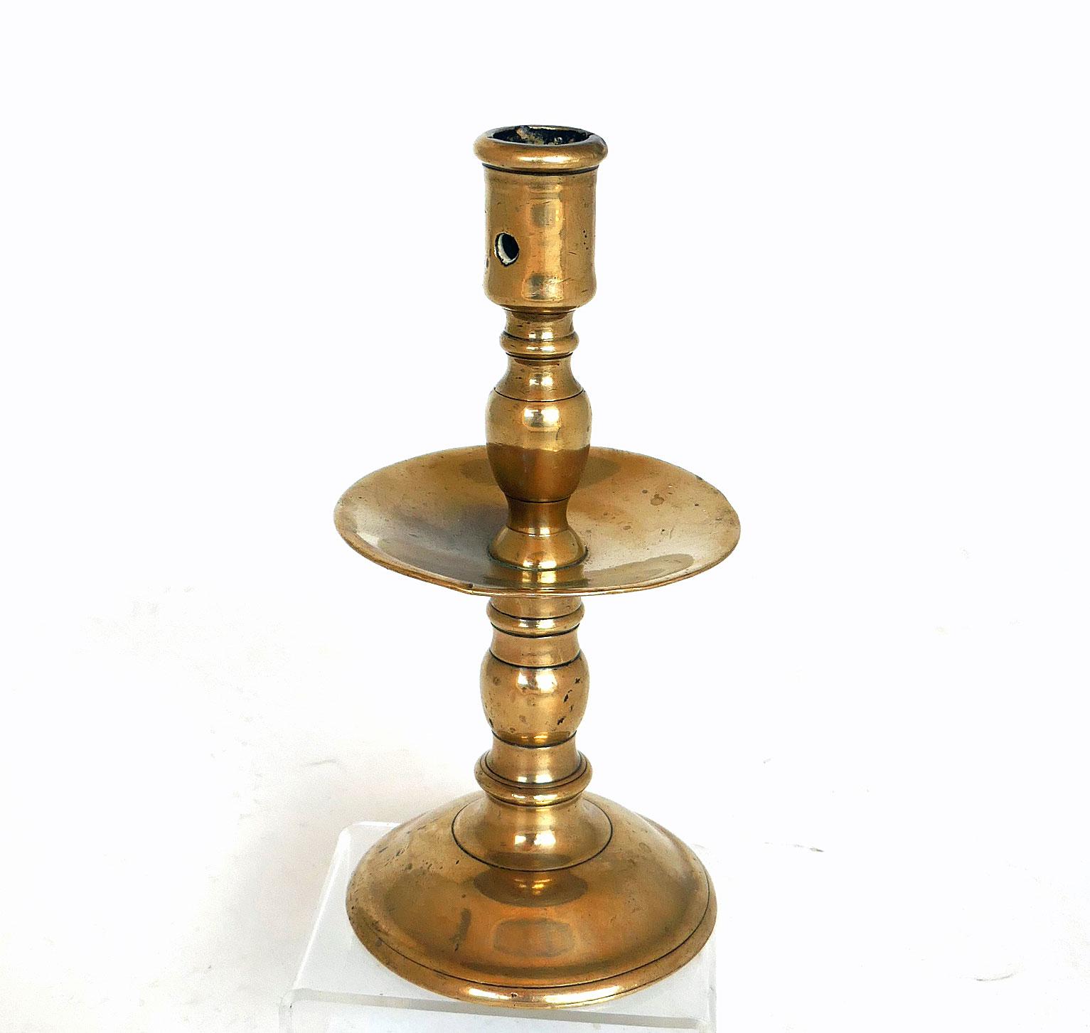 Antique Early Lighting 16thc Brass Single Heemskerk Candlestick. (1 of 5) Antique Early Lighting 16thc Brass Single Heemskerk Candlestick. (1 of 5)