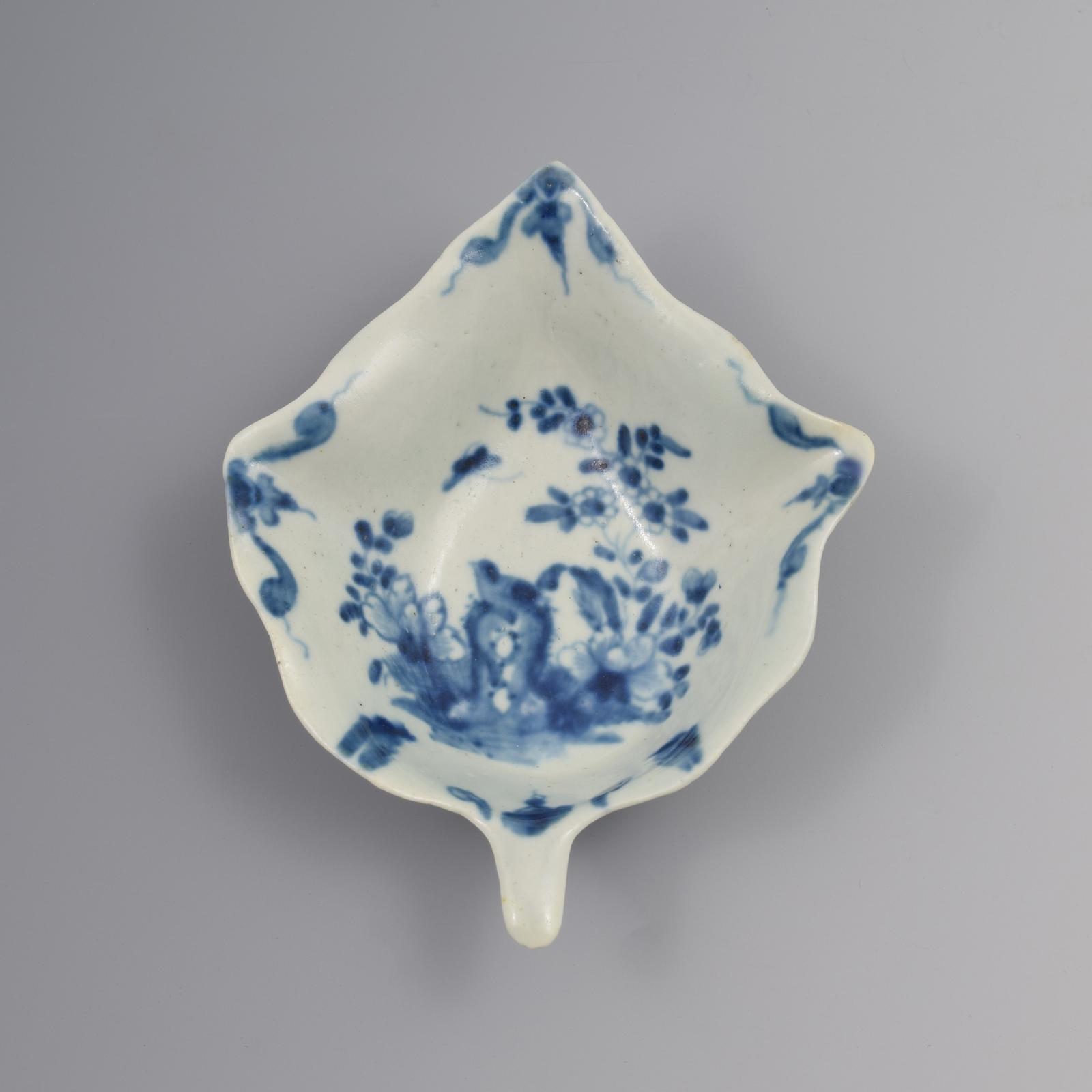 Rare Dr Wall / First Period Worcester Porcelain Pickle Leaf Dish Two Peony Rock Bird Patt. c.1754 (1 of 6) Rare Dr Wall / First Period Worcester Porcelain Pickle Leaf Dish Two Peony Rock Bird Patt. c.1754 (1 of 6)
