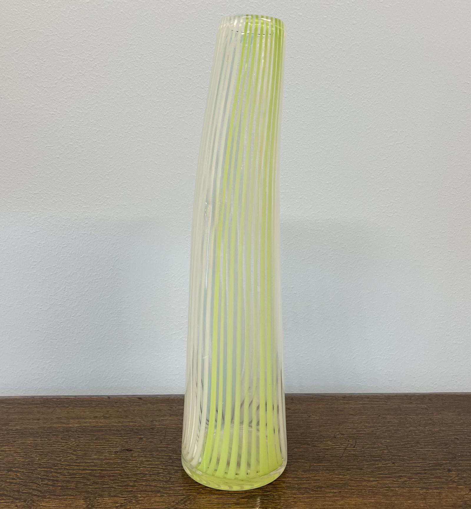 Italian Murano Graduated Glass Cylindrical Vase (1 of 1)