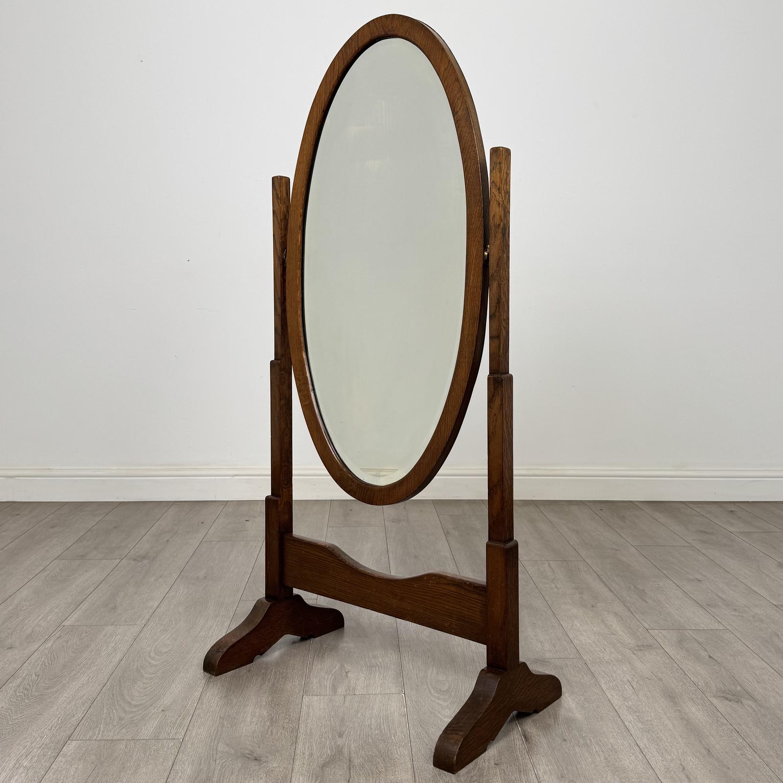 Antique 20th Century Edwardian Cheval Mirror In Oak (1 of 13) Antique 20th Century Edwardian Cheval Mirror In Oak (1 of 13)