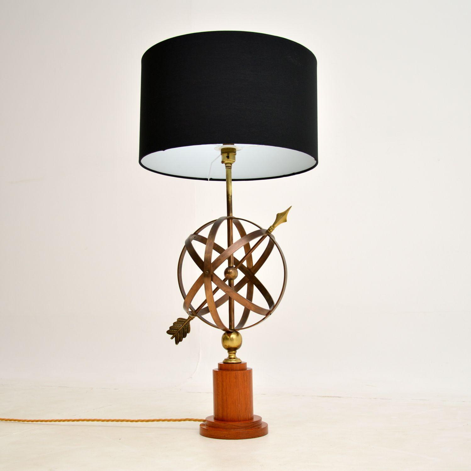 Vintage Brass Armillary Sphere Table Lamp (1 of 11)