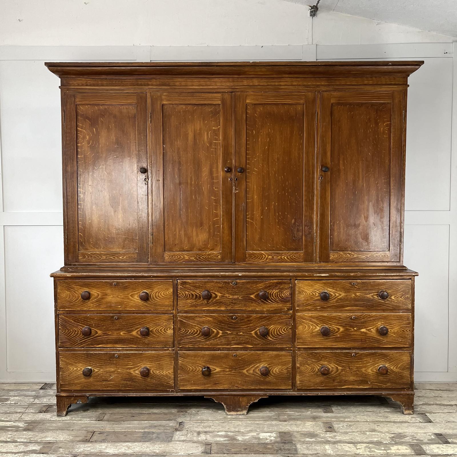 Mid 19th C. Pine Housekeepers Cupboard (1 of 16)
