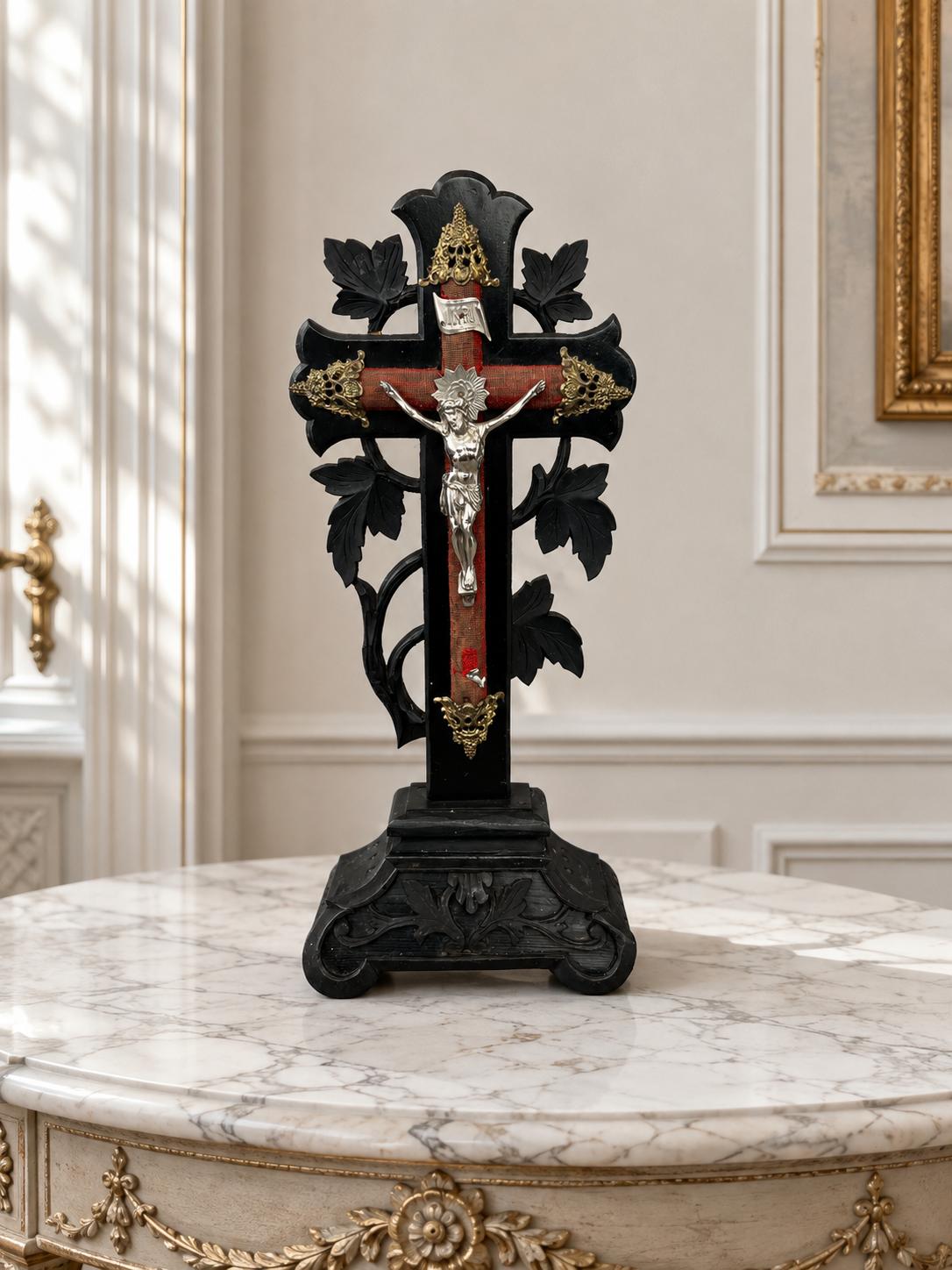 Crucifix Antique French Religious Ornate Cross Freestanding (1 of 11) Crucifix Antique French Religious Ornate Cross Freestanding (1 of 11)