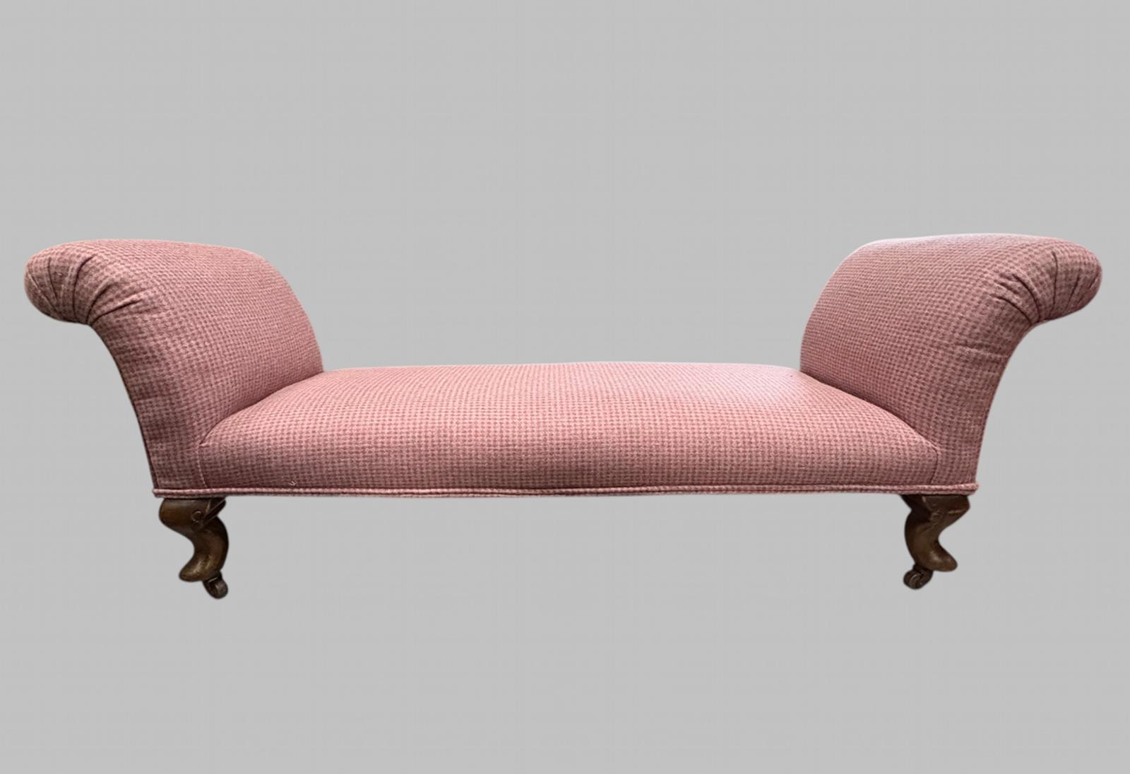 Elegant Upholstered Window Seat in Marvic Fabric (1 of 4)